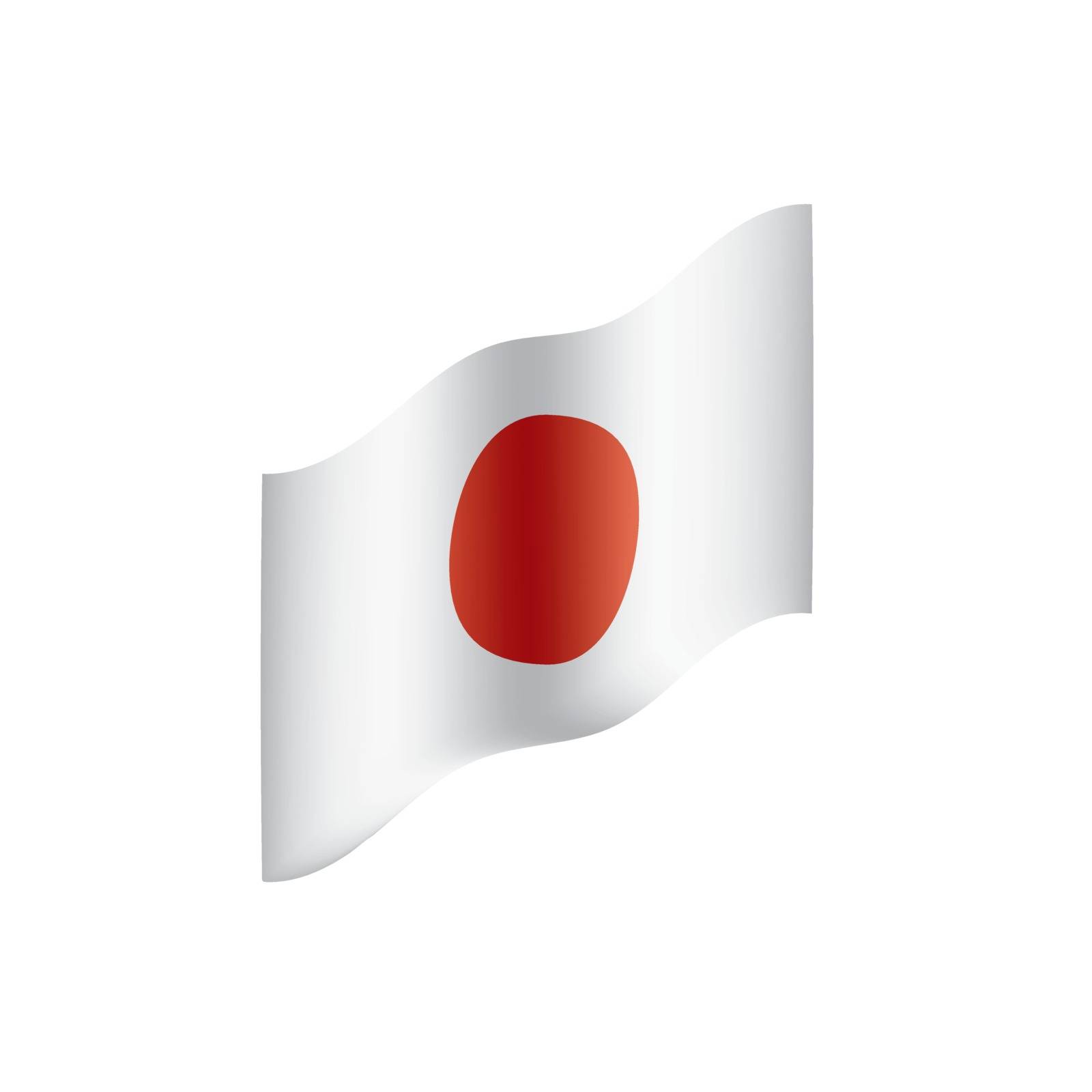 Japan flag, vector illustration by butenkow