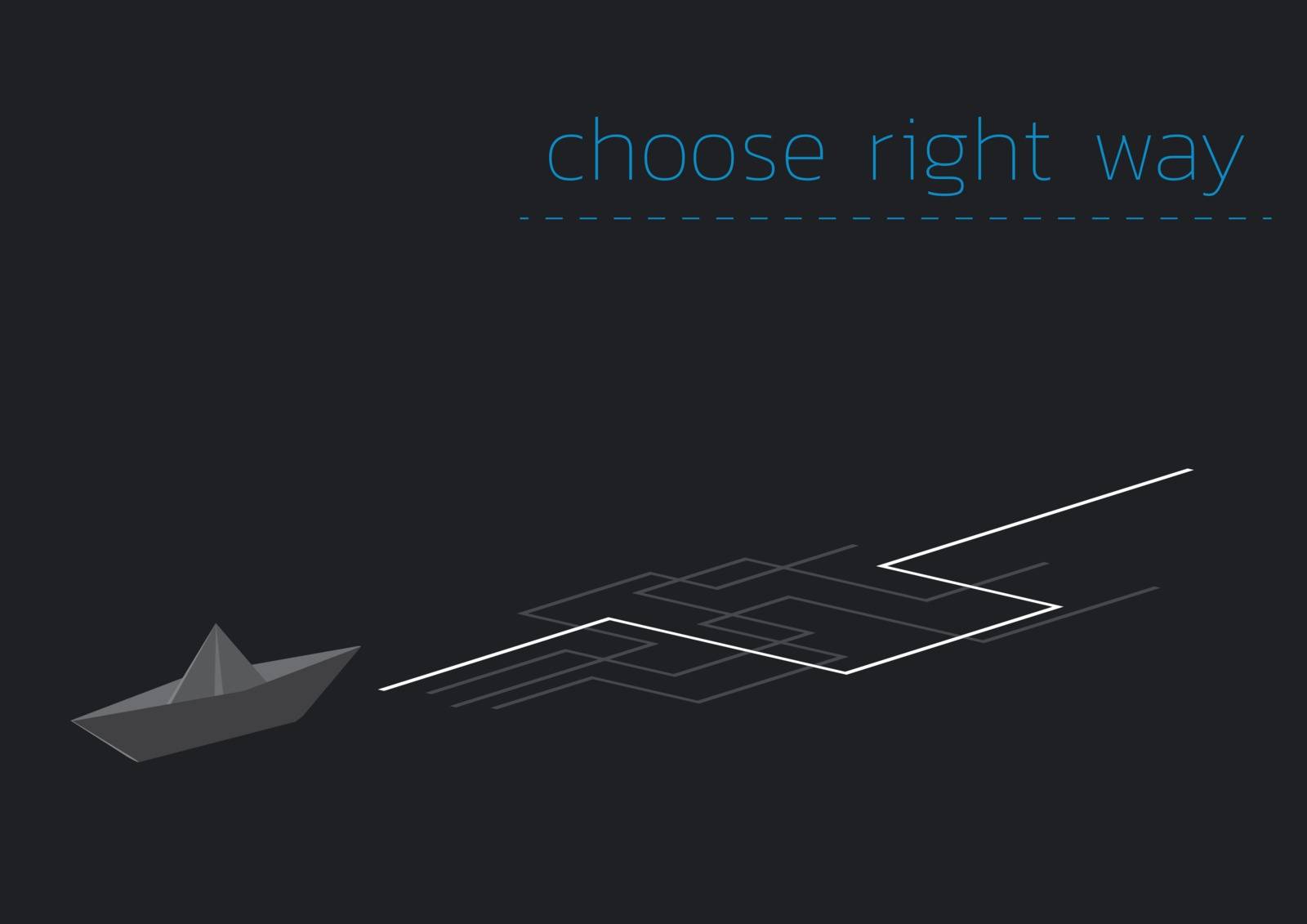 paper ship and choose right way by muuraa