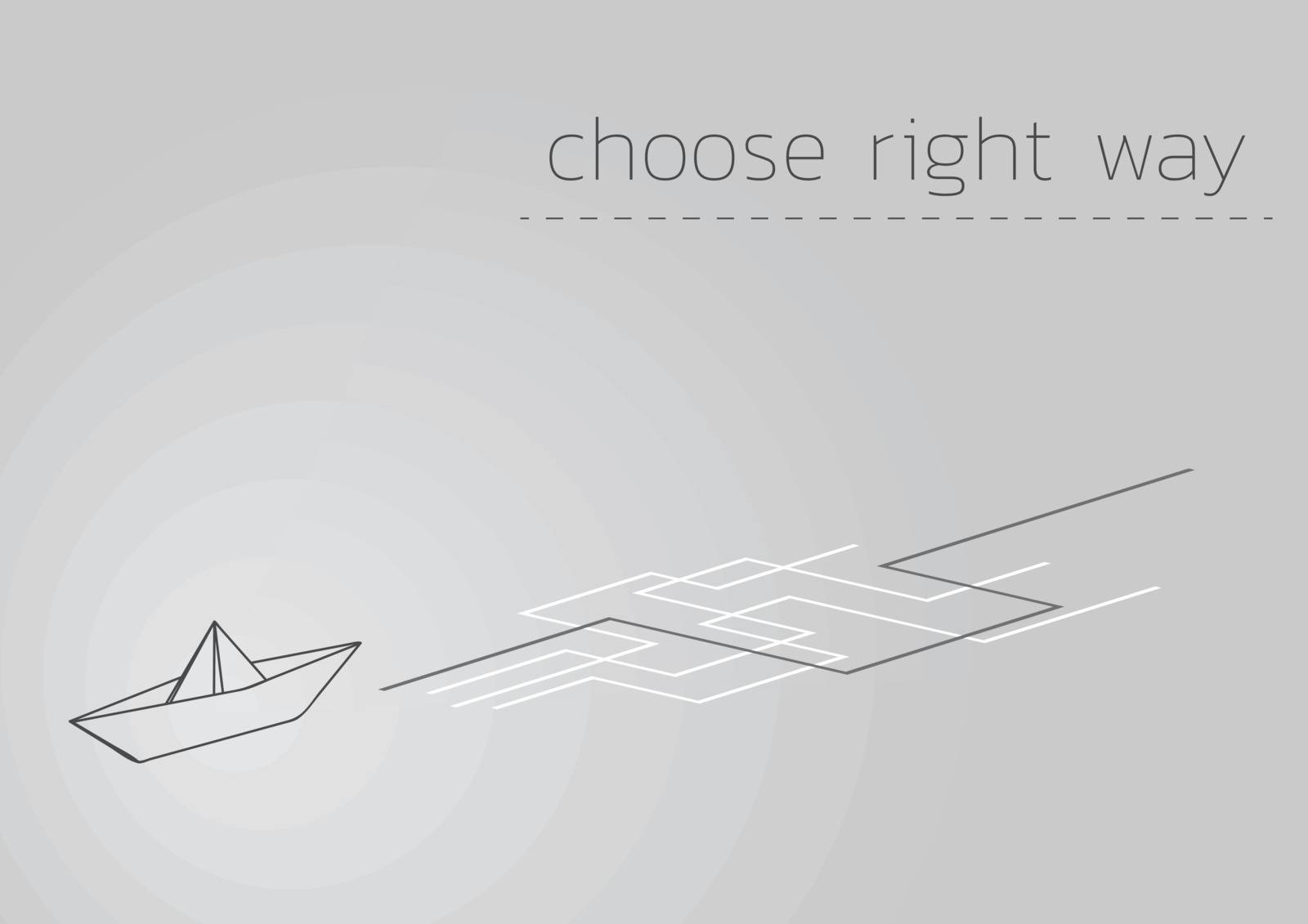 paper ship and choose right way by muuraa