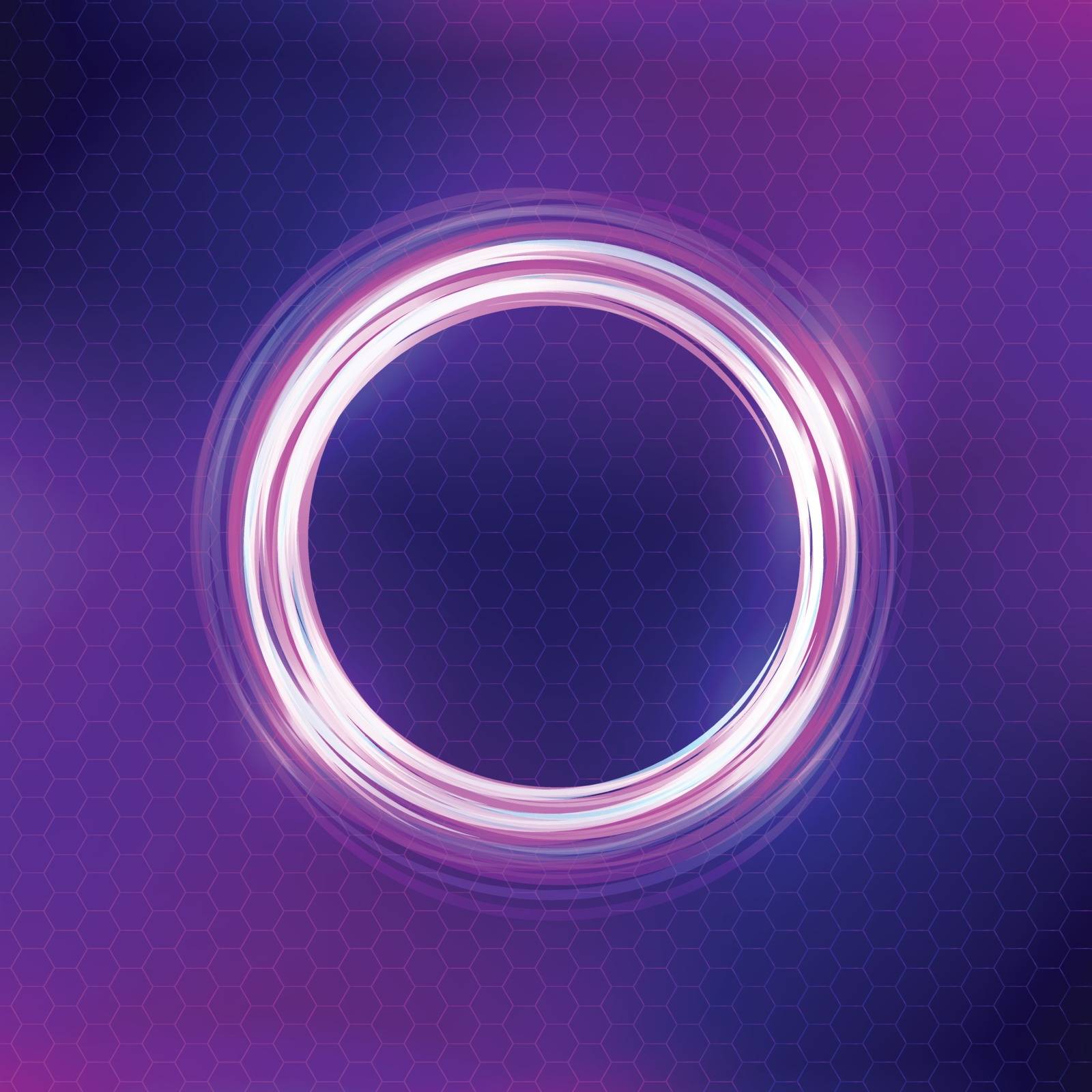 Abstract purple background with illuminated circle by GraffiTimi