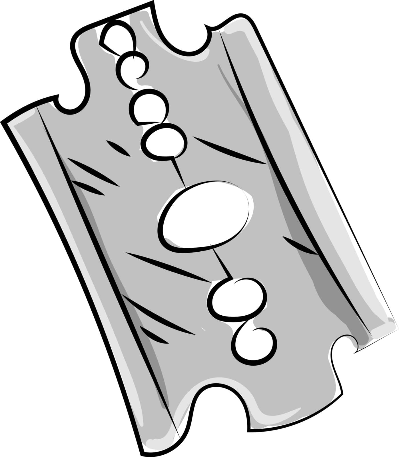 Sharp razor, illustration, vector on white background.