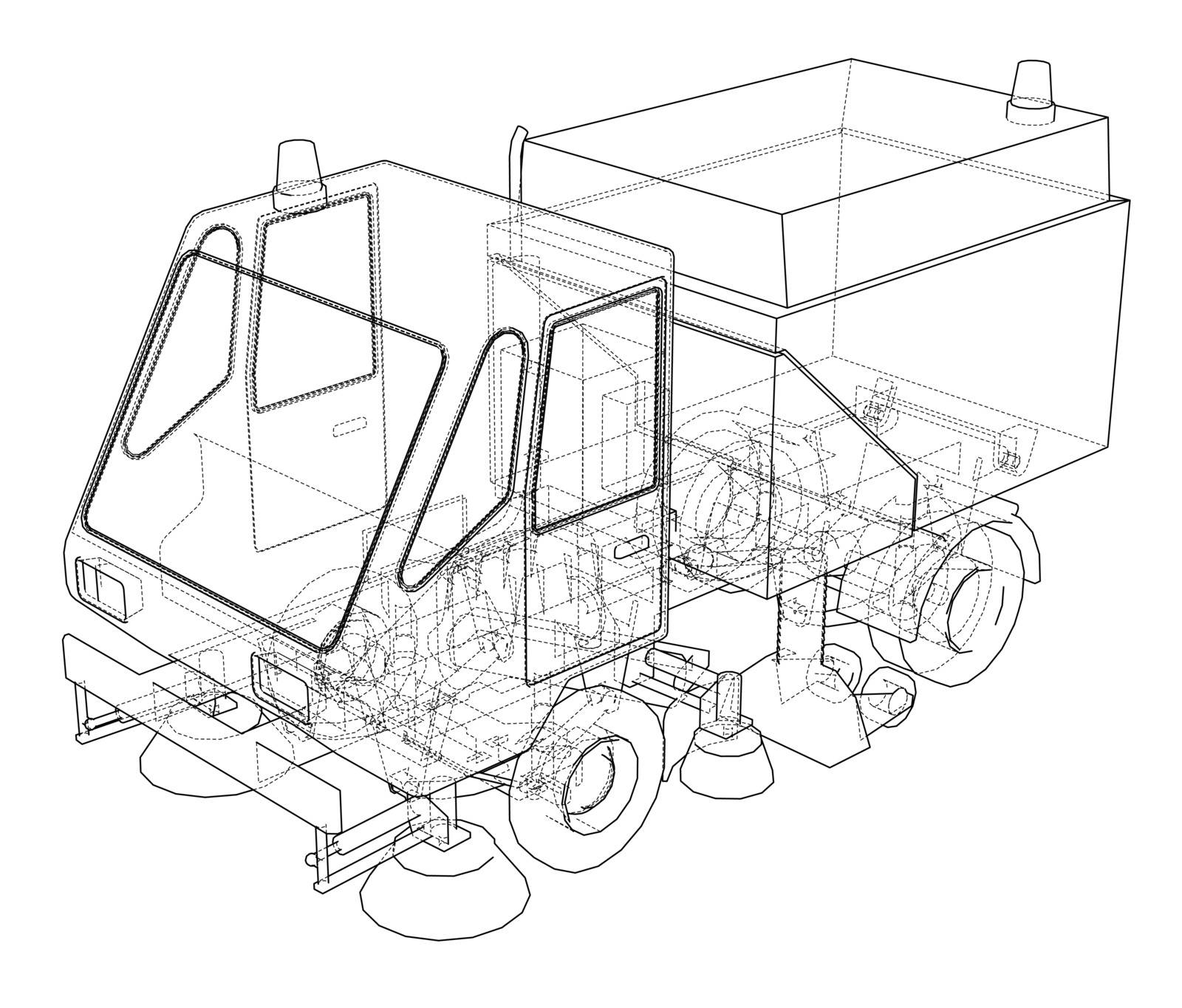 Small Street Clean Truck Concept by cherezoff