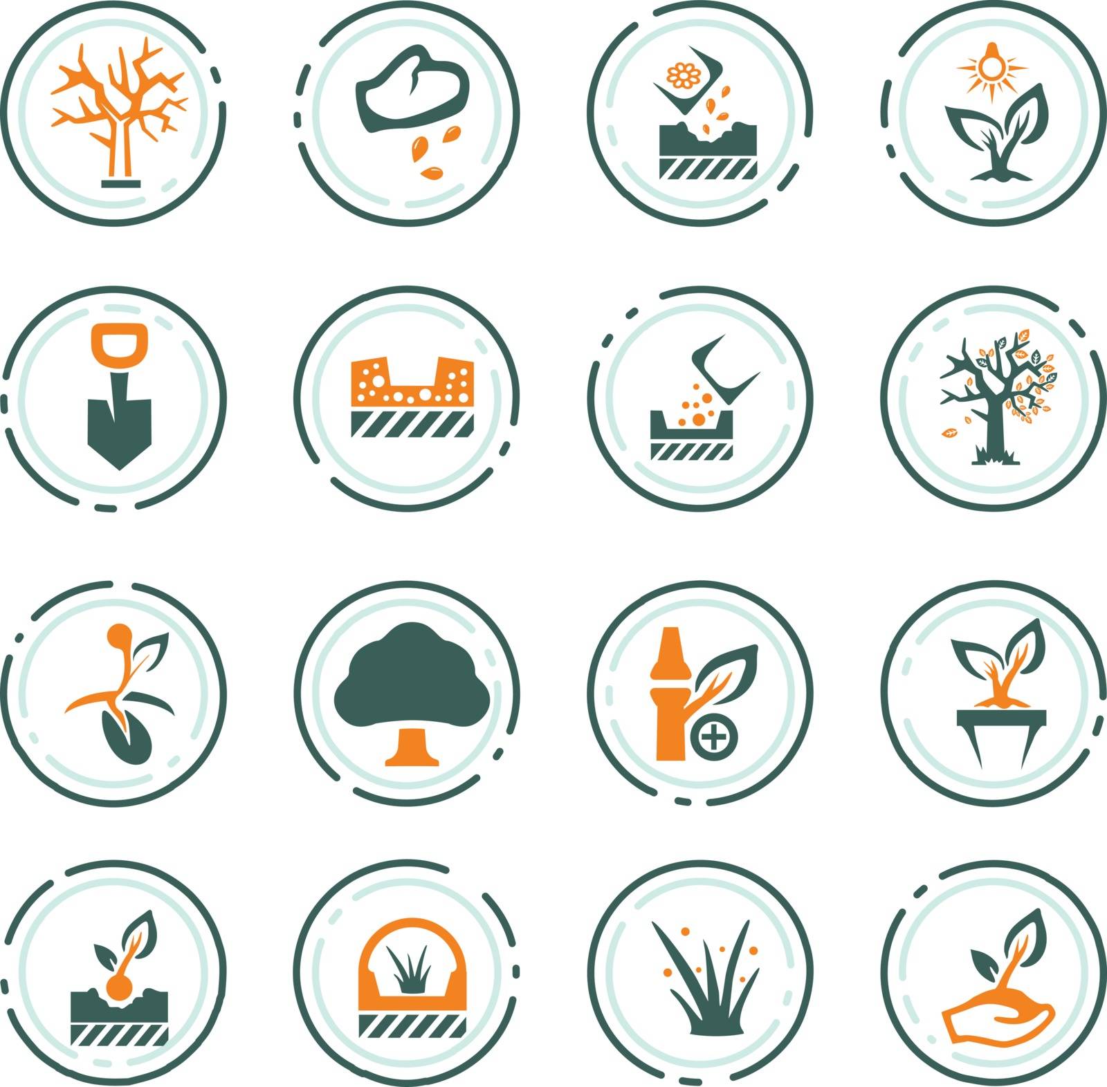 Gardening icons set by ayax
