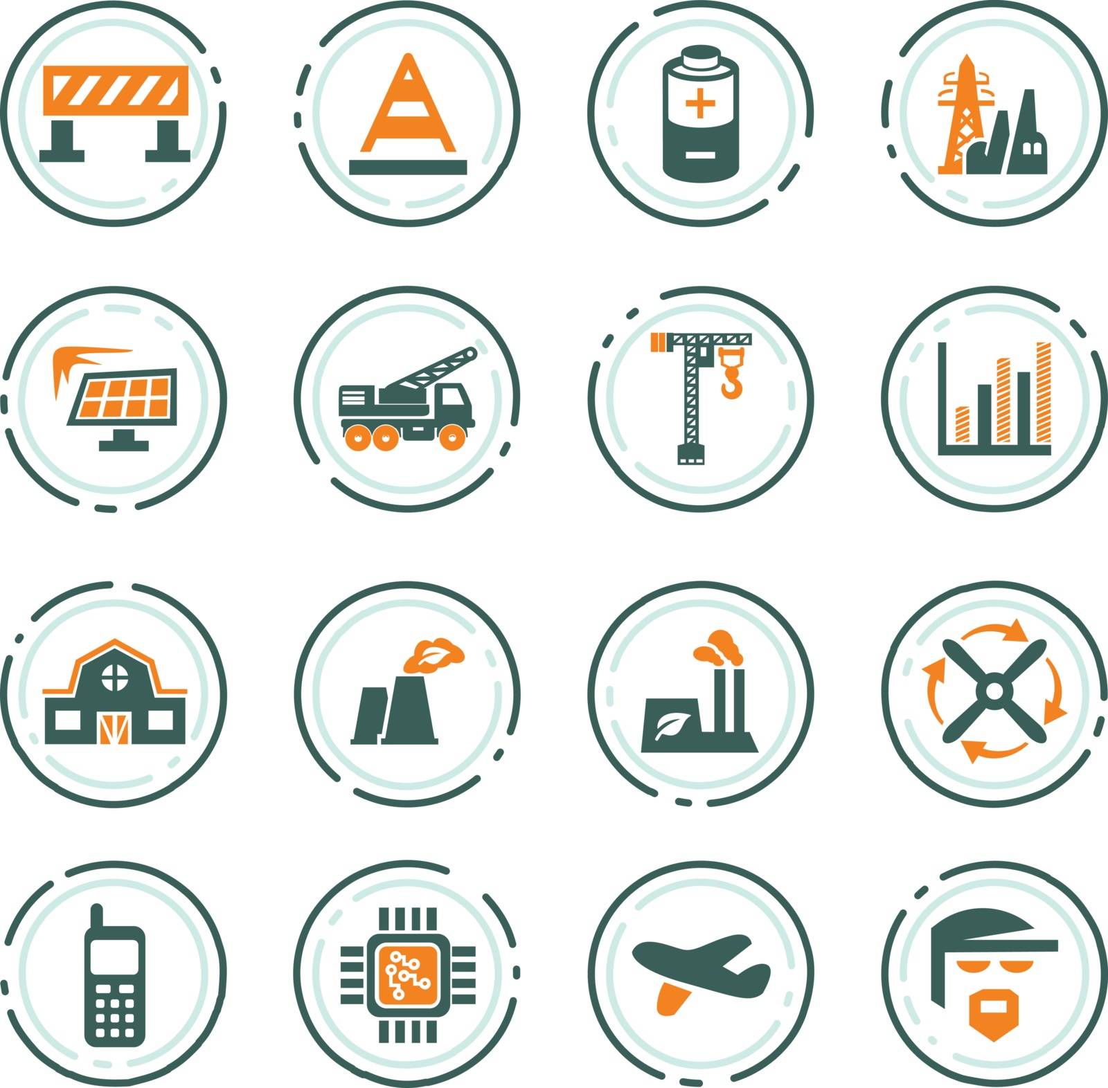 Industry icons set by ayax