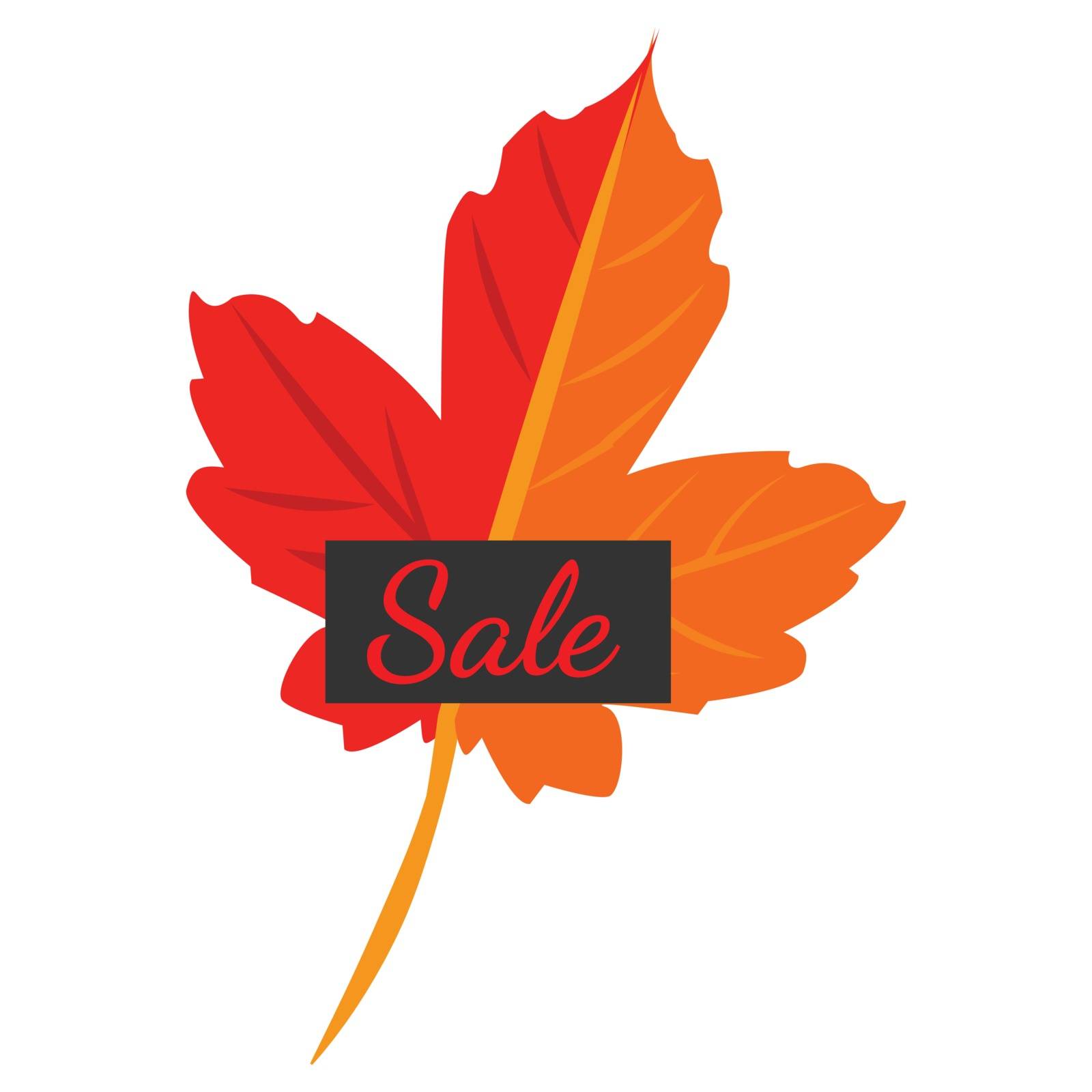 Autumn leaf and the sale. Website banner template by victosha