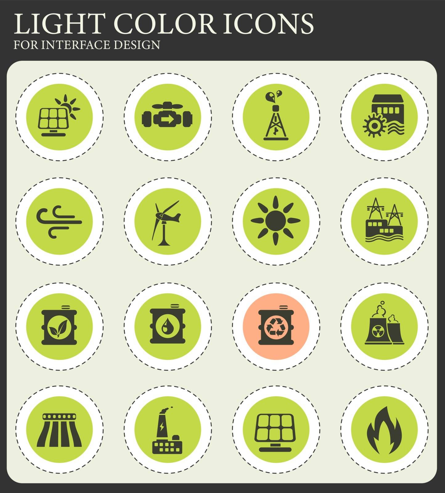 Power generation industry icons by ayax
