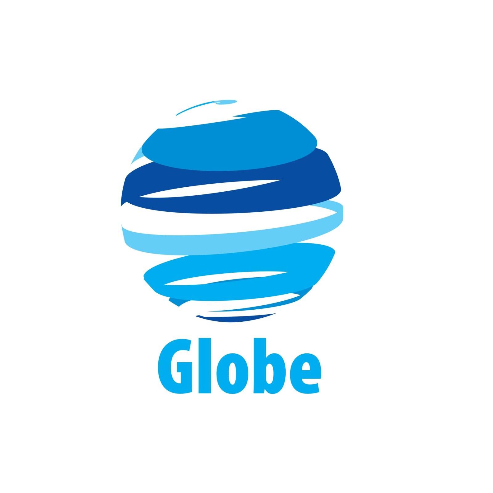 Abstract globe logo. Vector illustration. Design element