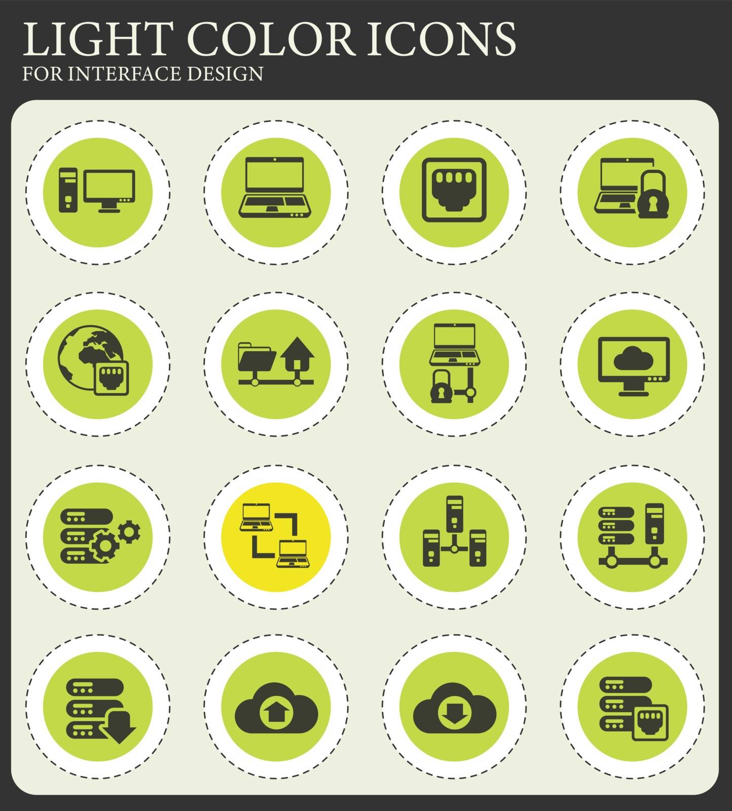server vector icons for web and user interface design