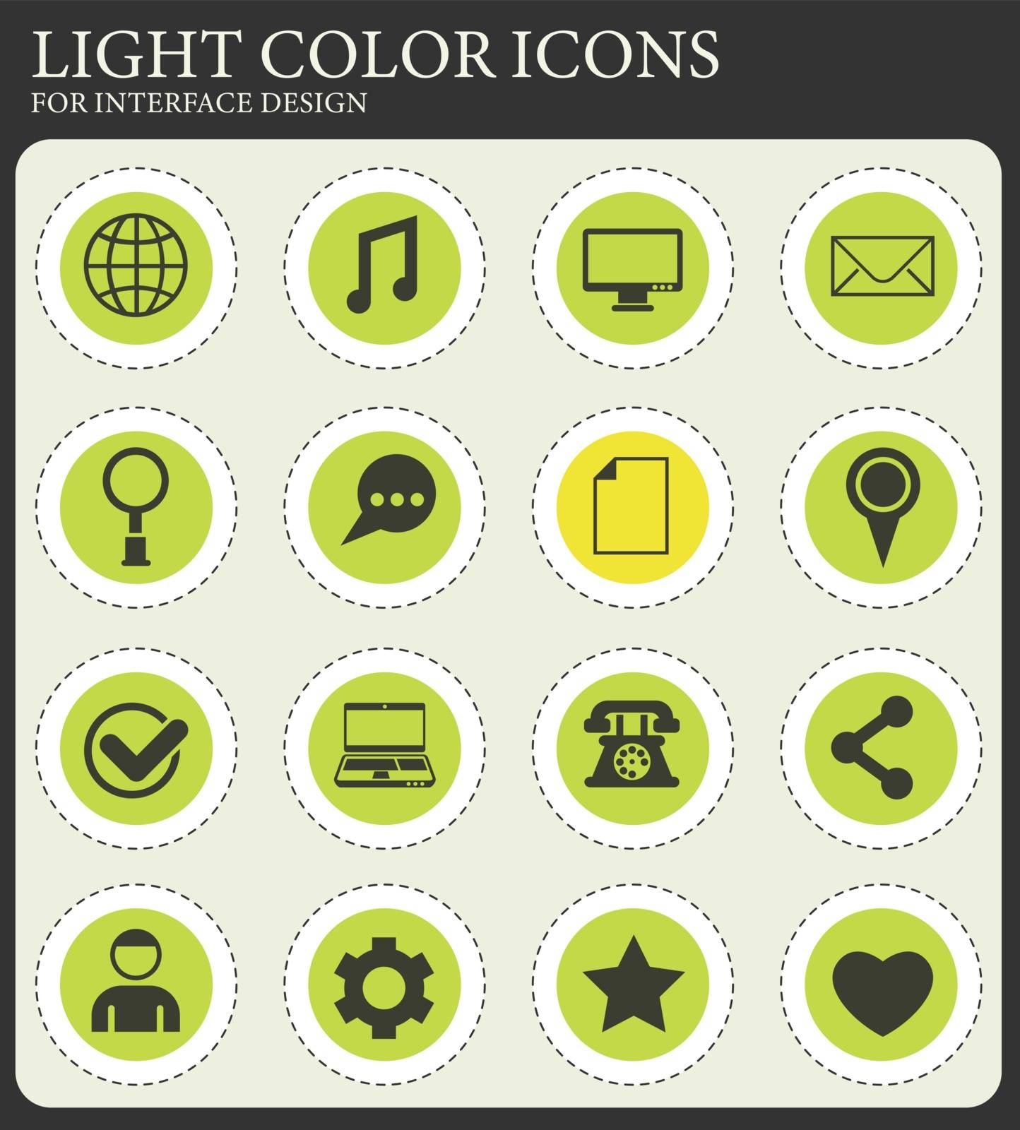 social media vector icons for web and user interface design