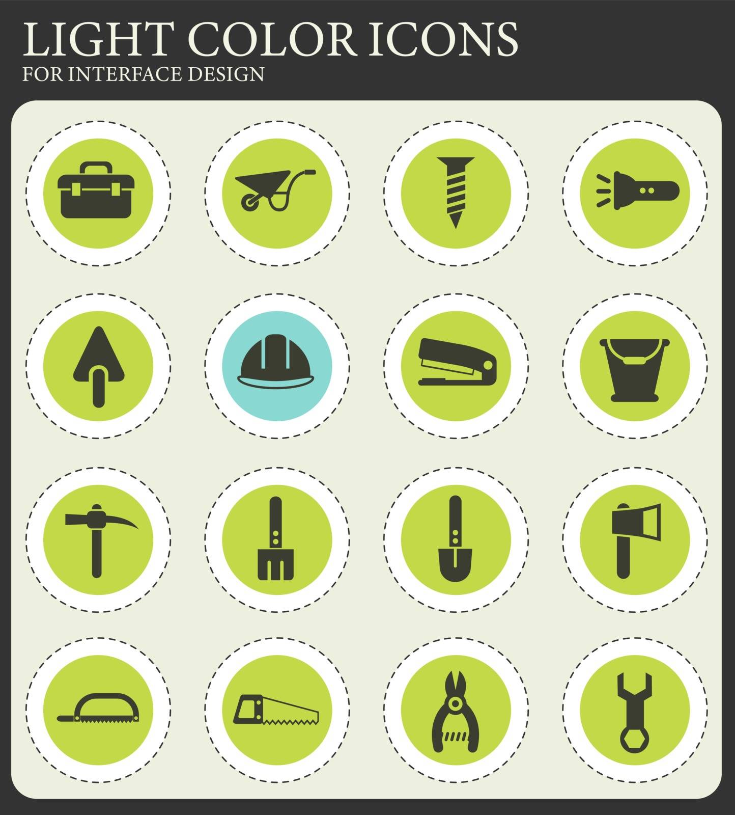 work tools vector icons for web and user interface design