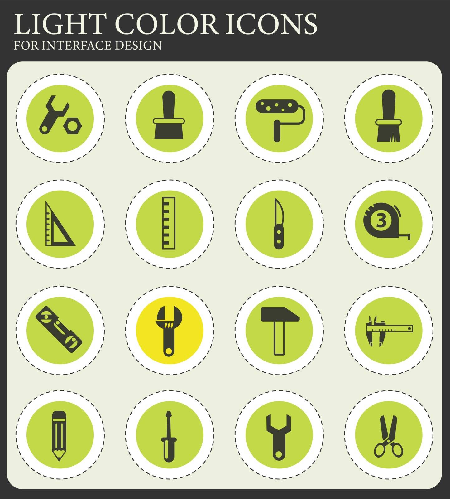 work tools vector icons for web and user interface design