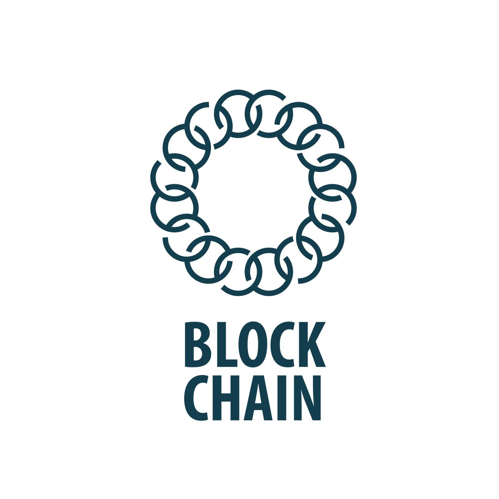 Vector logo blockchain by butenkow