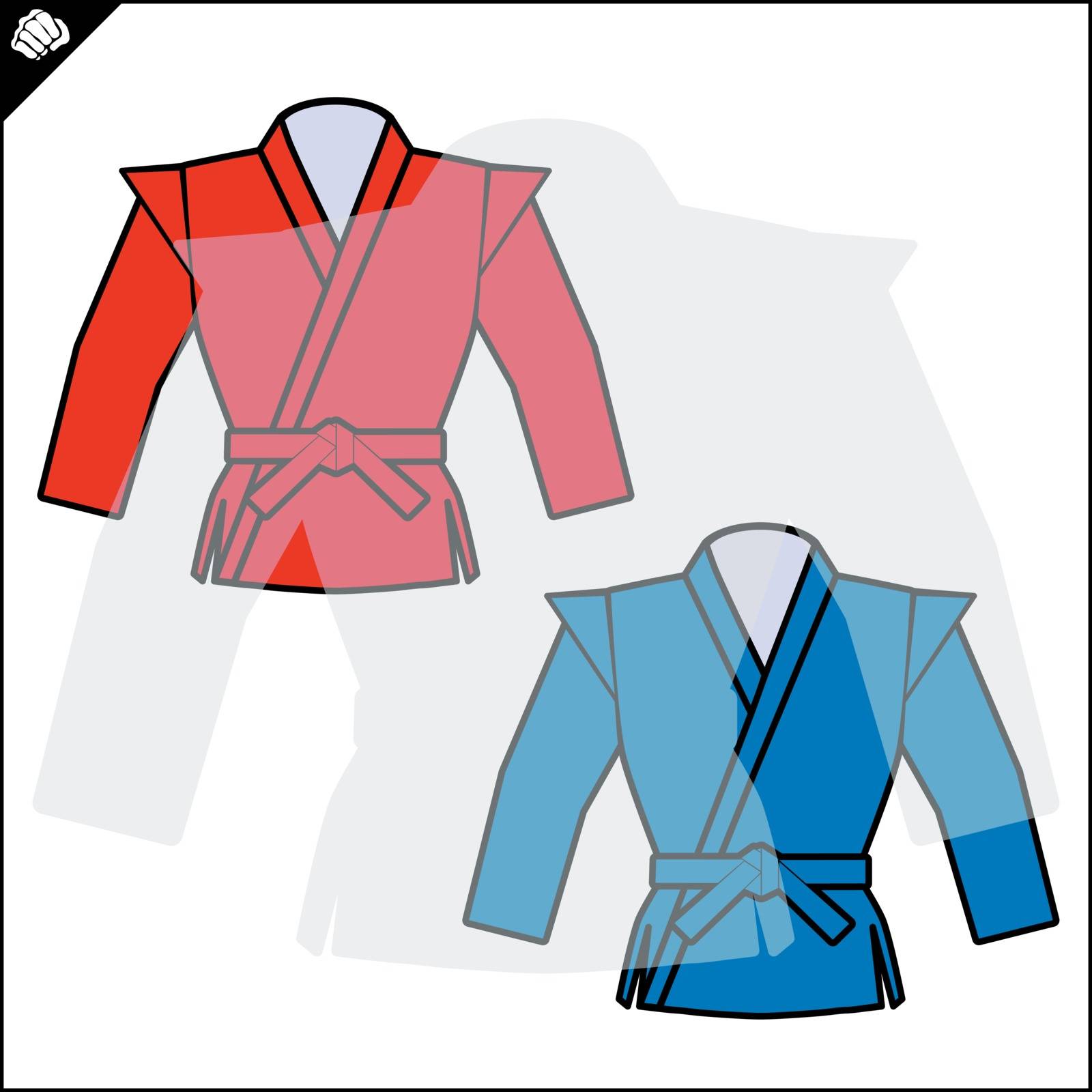 Karate emblem. Martial art creative colored simbol design. Vector, EPS. by BUDO_KZ