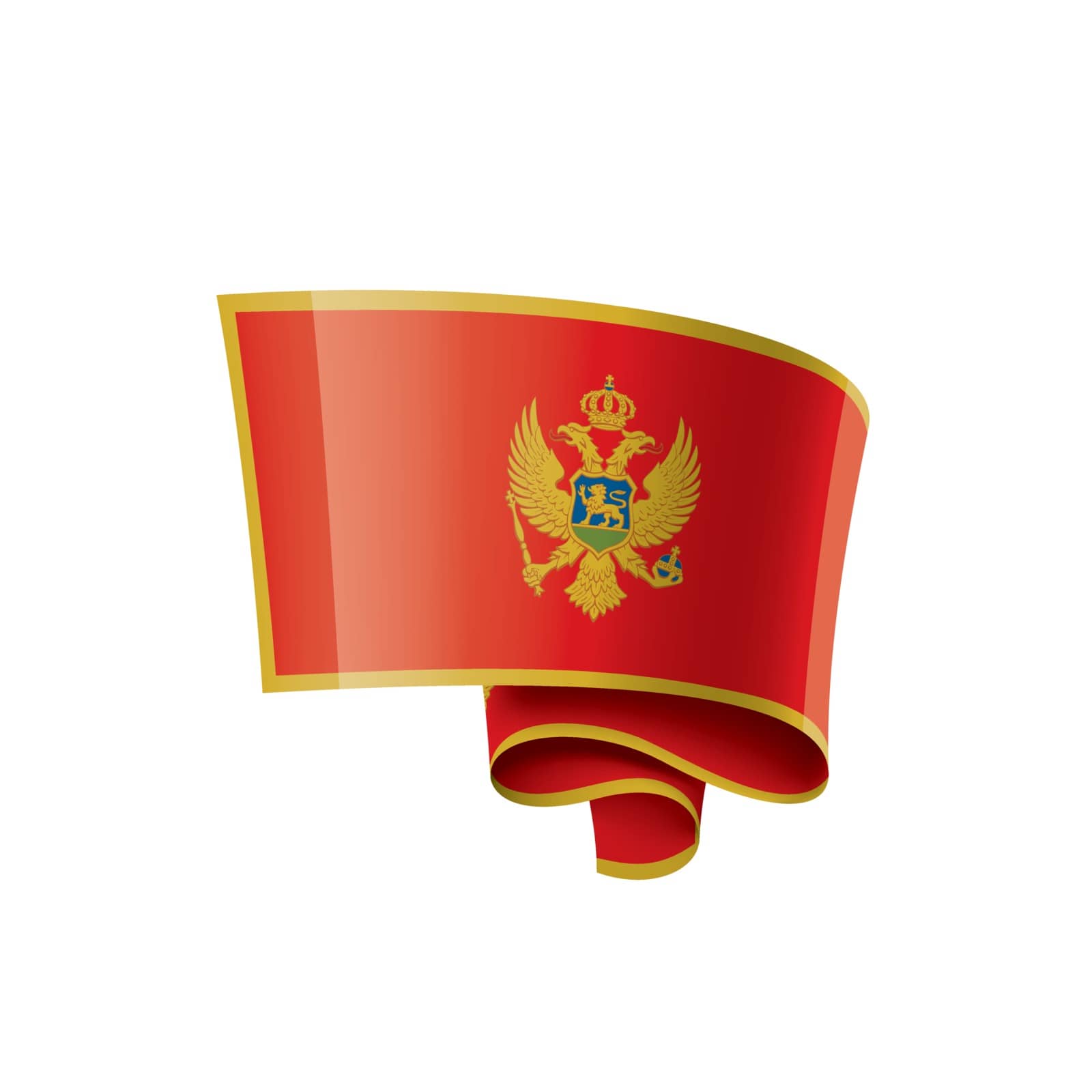 montenegro flag, vector illustration on a white background by butenkow