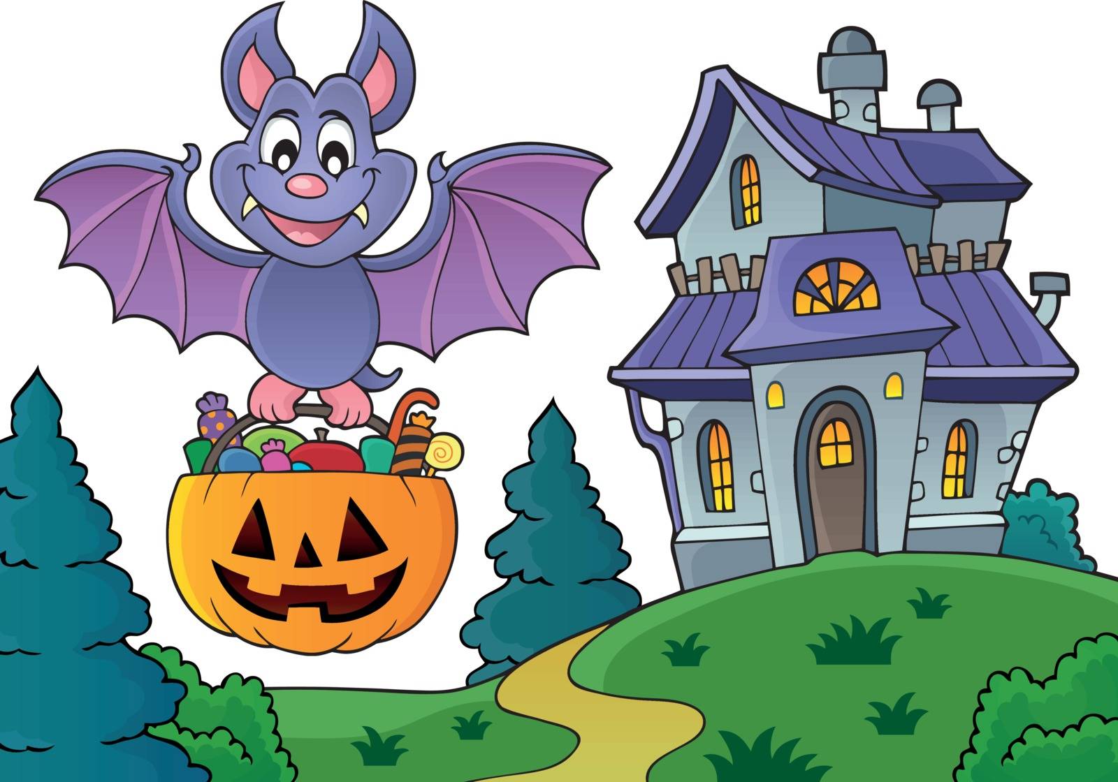 Halloween bat theme image 5 - eps10 vector illustration.