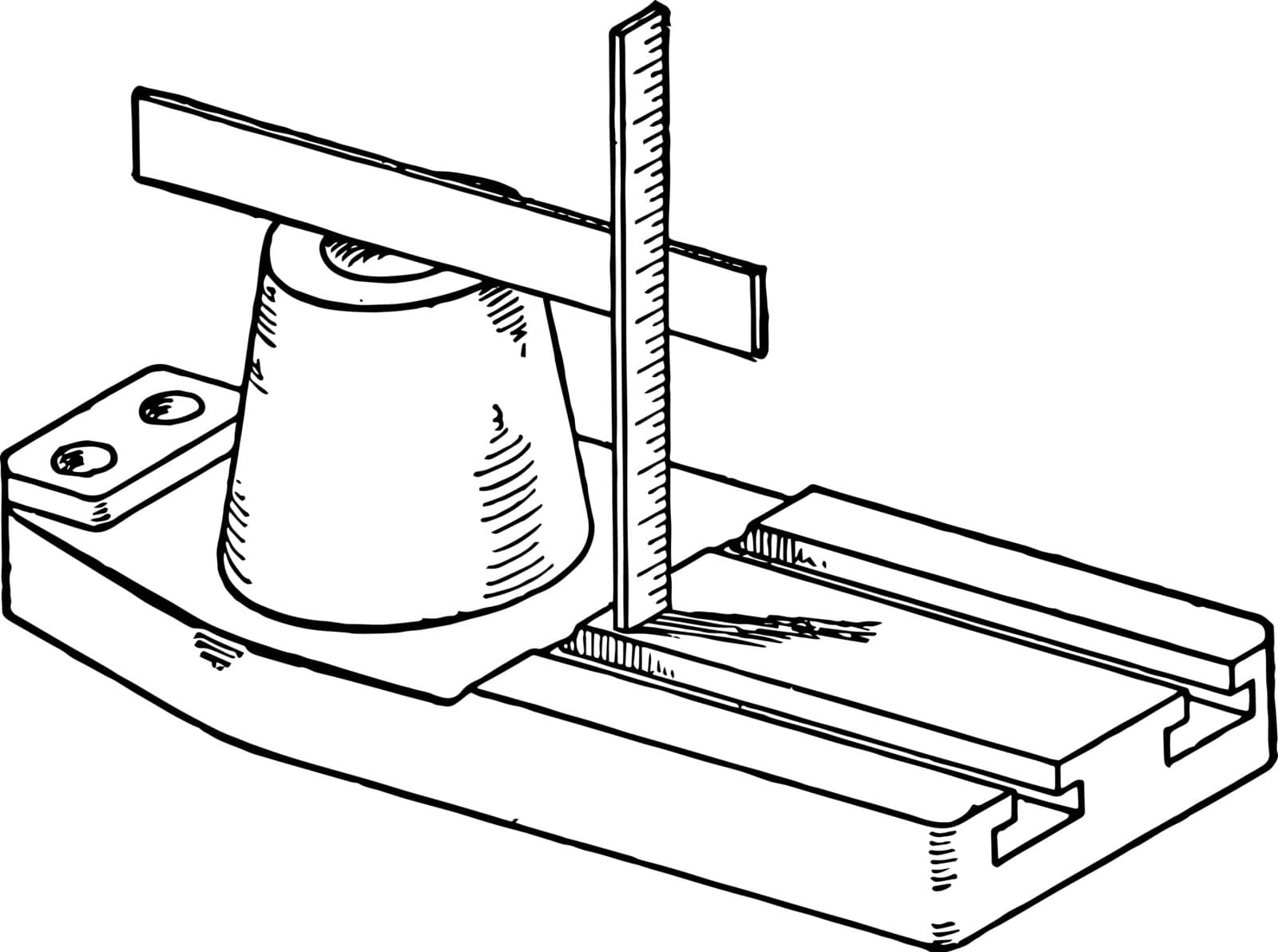 Measuring Castings using Straight Edge is the dimensions of the casting and measure the critical dimensions which is possible and particularly drift, vintage line drawing or engraving illustration.