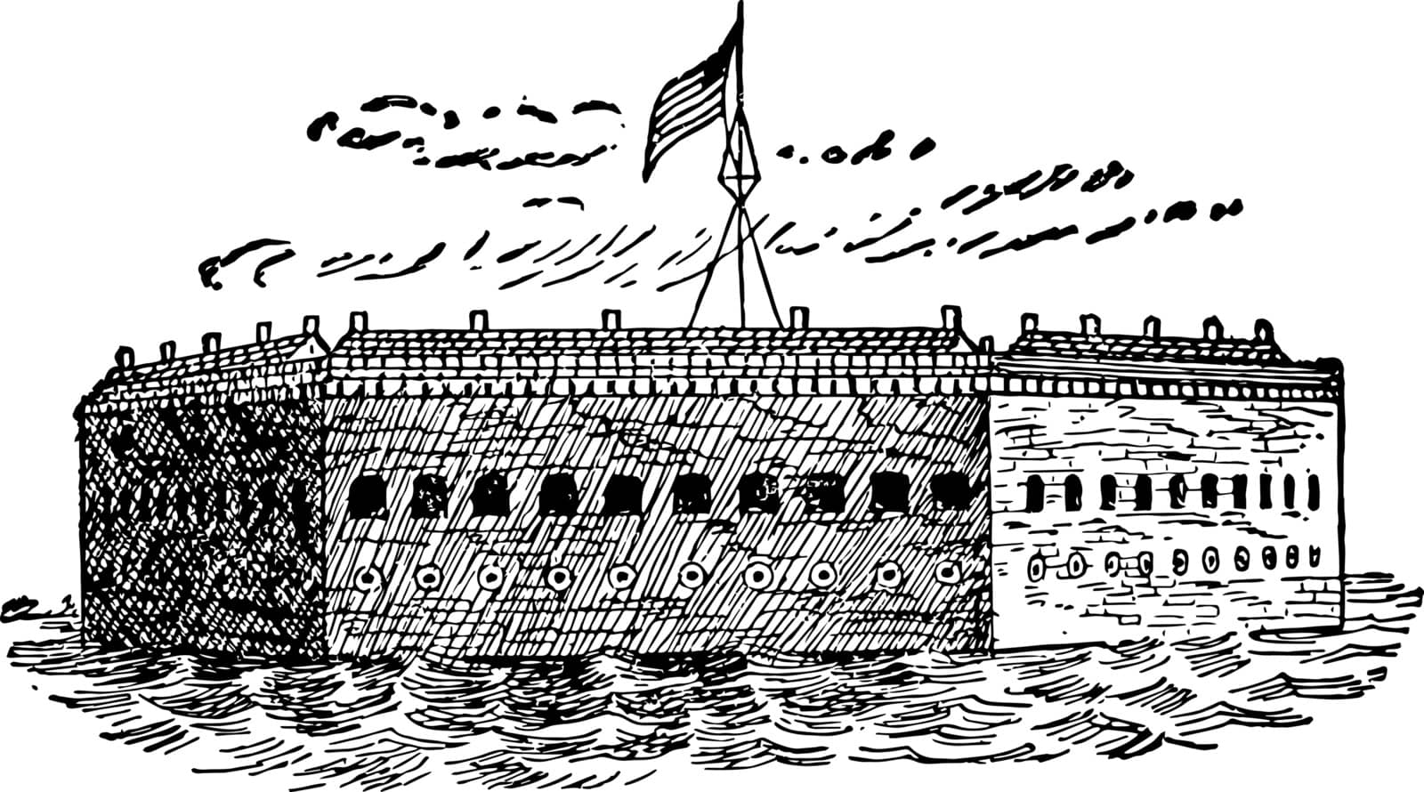 Fort Sumter vintage illustration by Morphart