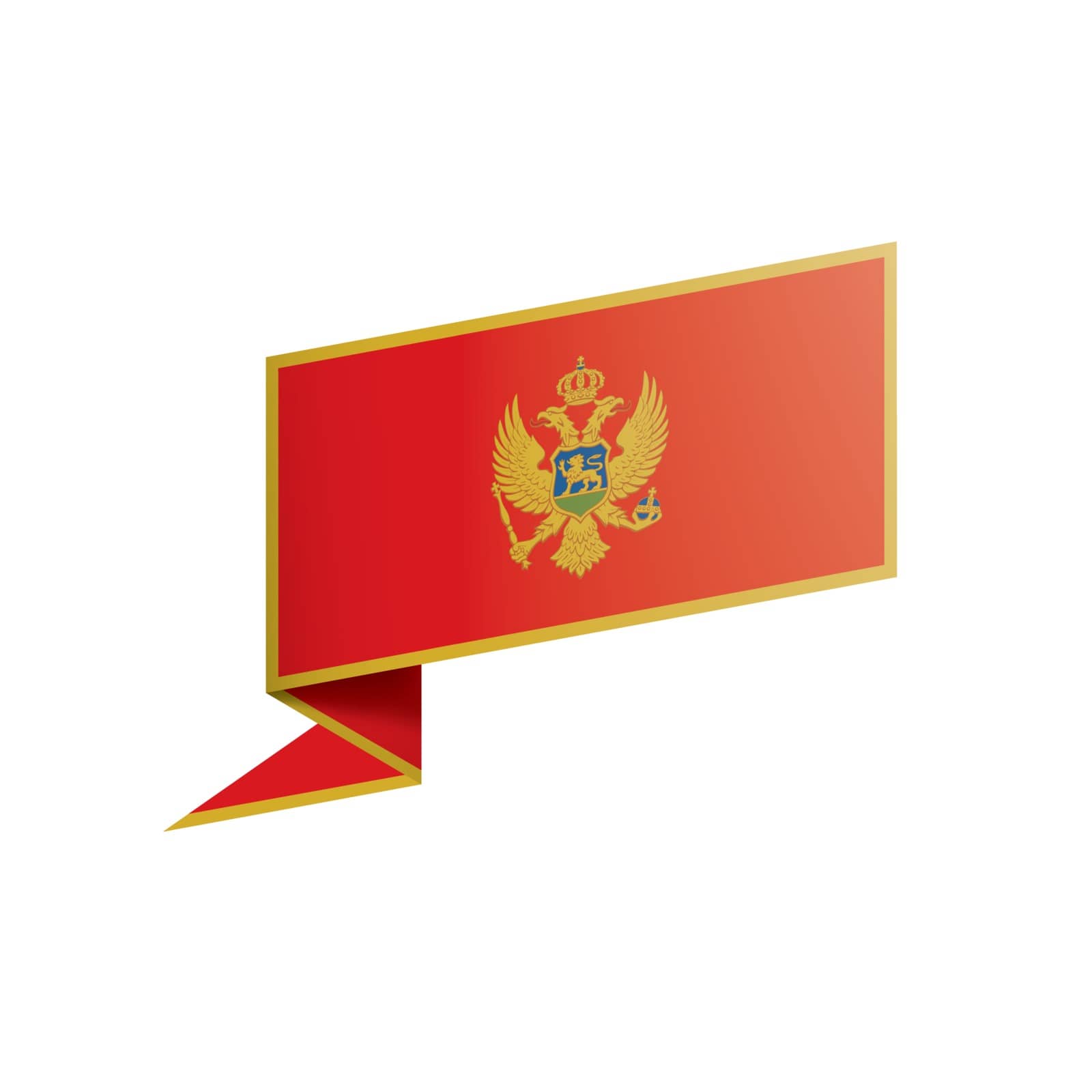 montenegro flag, vector illustration on a white background by butenkow