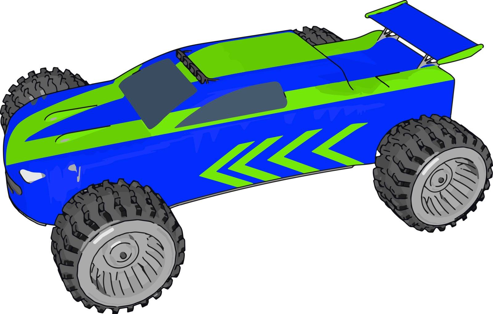 There is no precise difference between a model car and a toy car vector color drawing or illustration