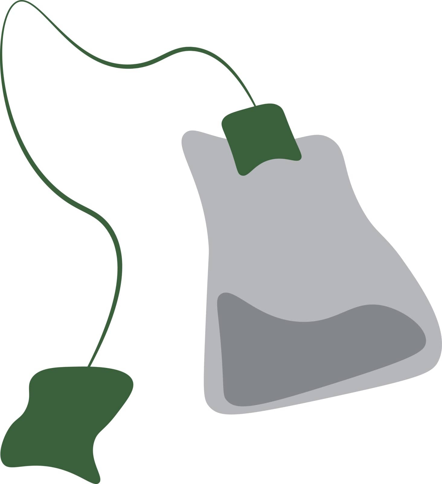 A disposable teabag vector or color illustration by Morphart