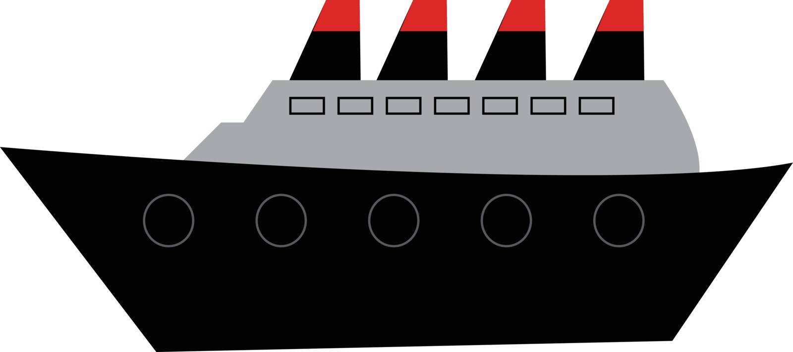 Clipart of the famous ship titanic on its maiden voyage vector color drawing or illustration 