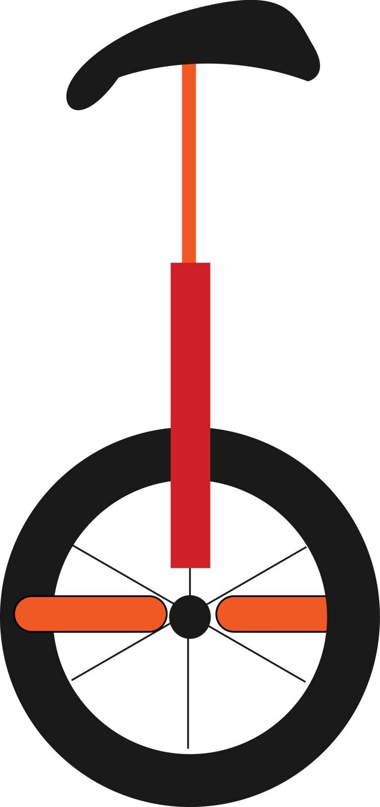 Clipart of an unicycle vector or color illustration by Morphart