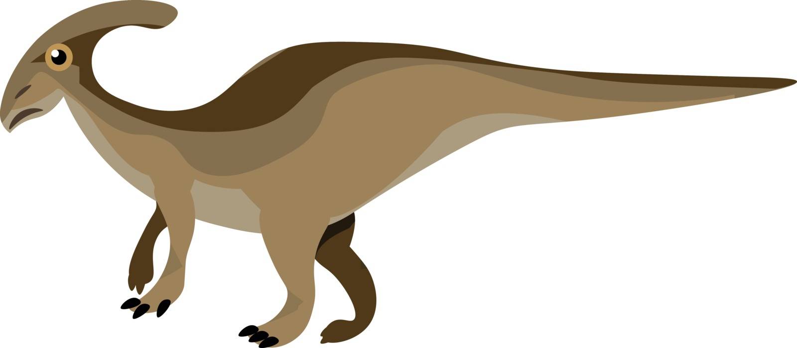 It was a herbivorous reptile of enormous size., vector, color drawing or illustration. 