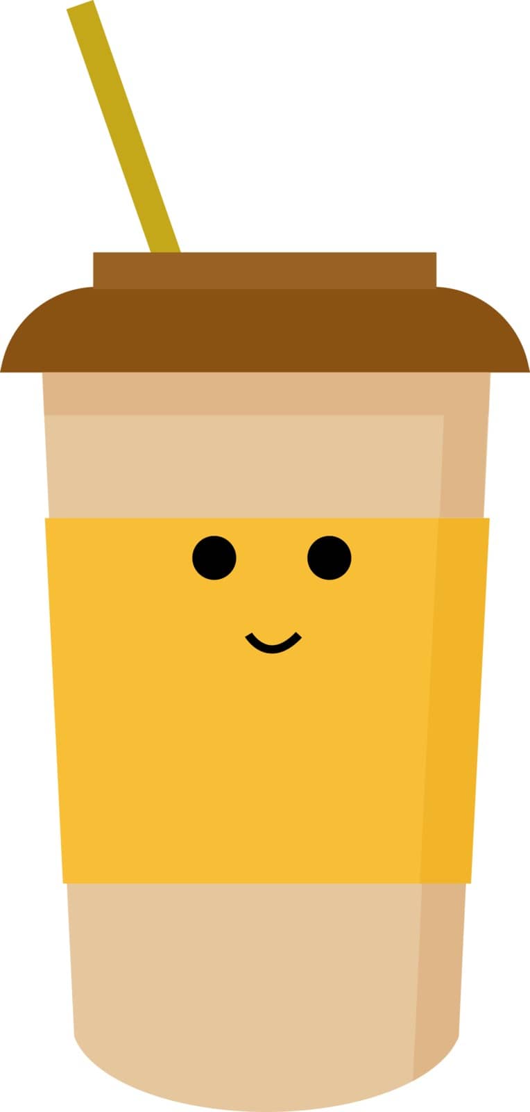 Coffee to go, illustration, vector on white background.