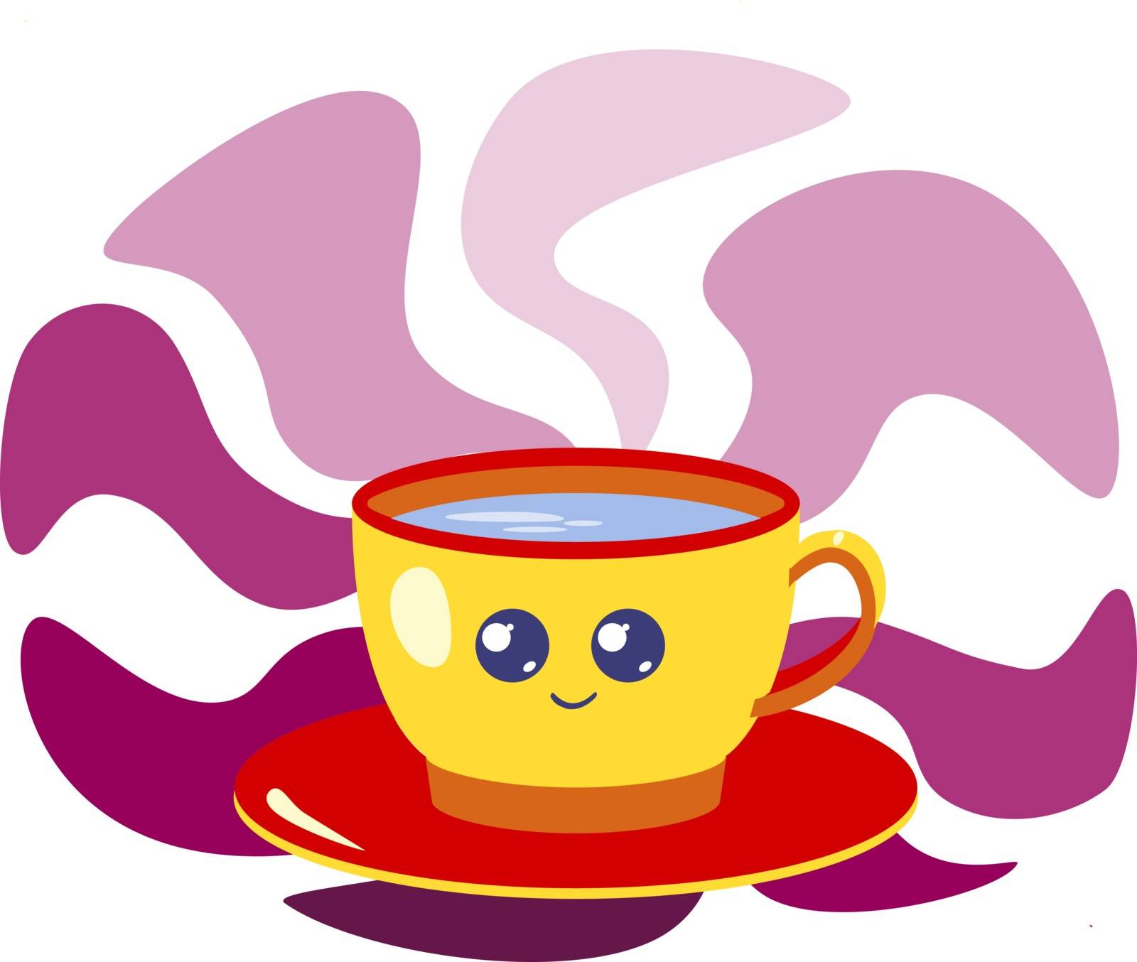 Cute little cup, illustration, vector on white background.