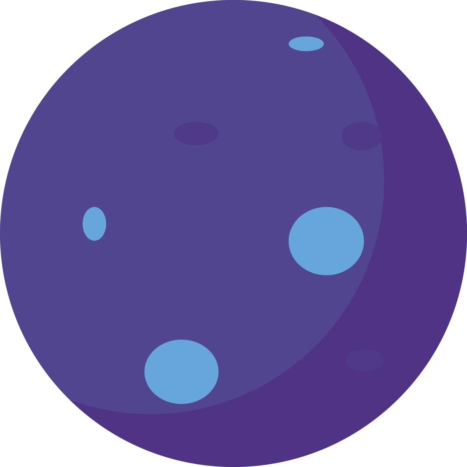 Neptune planet, illustration, vector on white background.