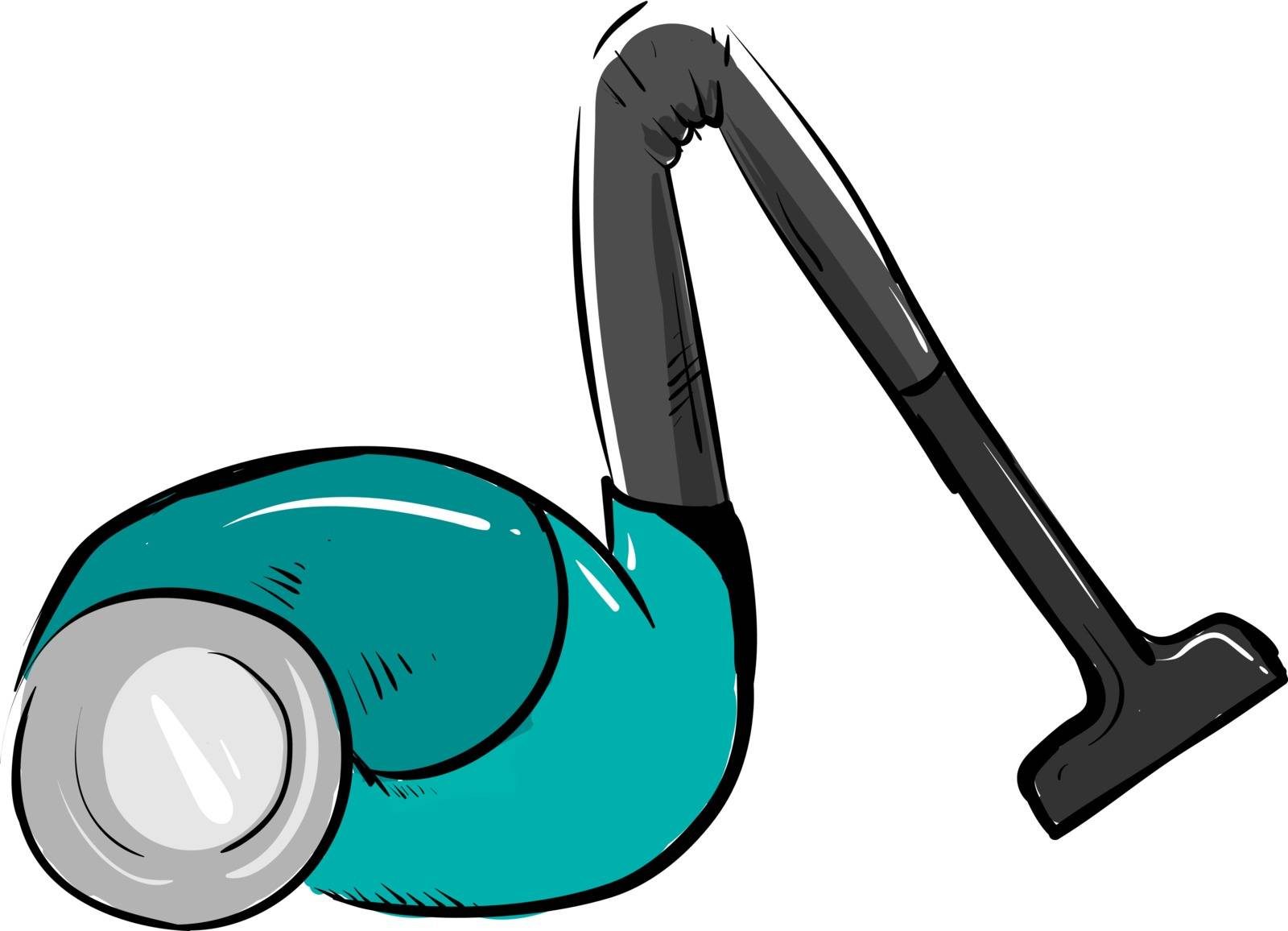 Vaccum cleaner, illustration, vector on white background.