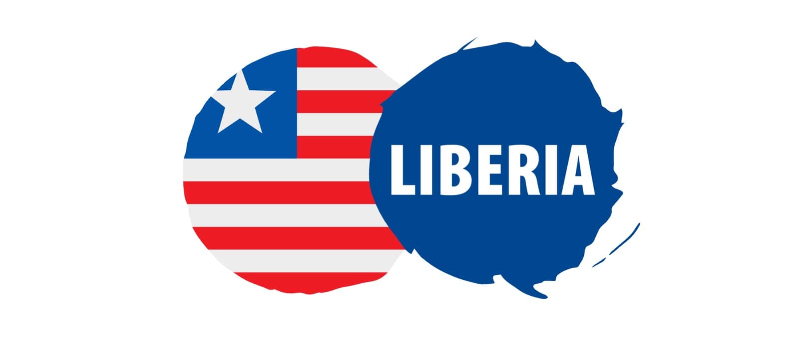 Liberia flag, vector illustration on a white background. by butenkow