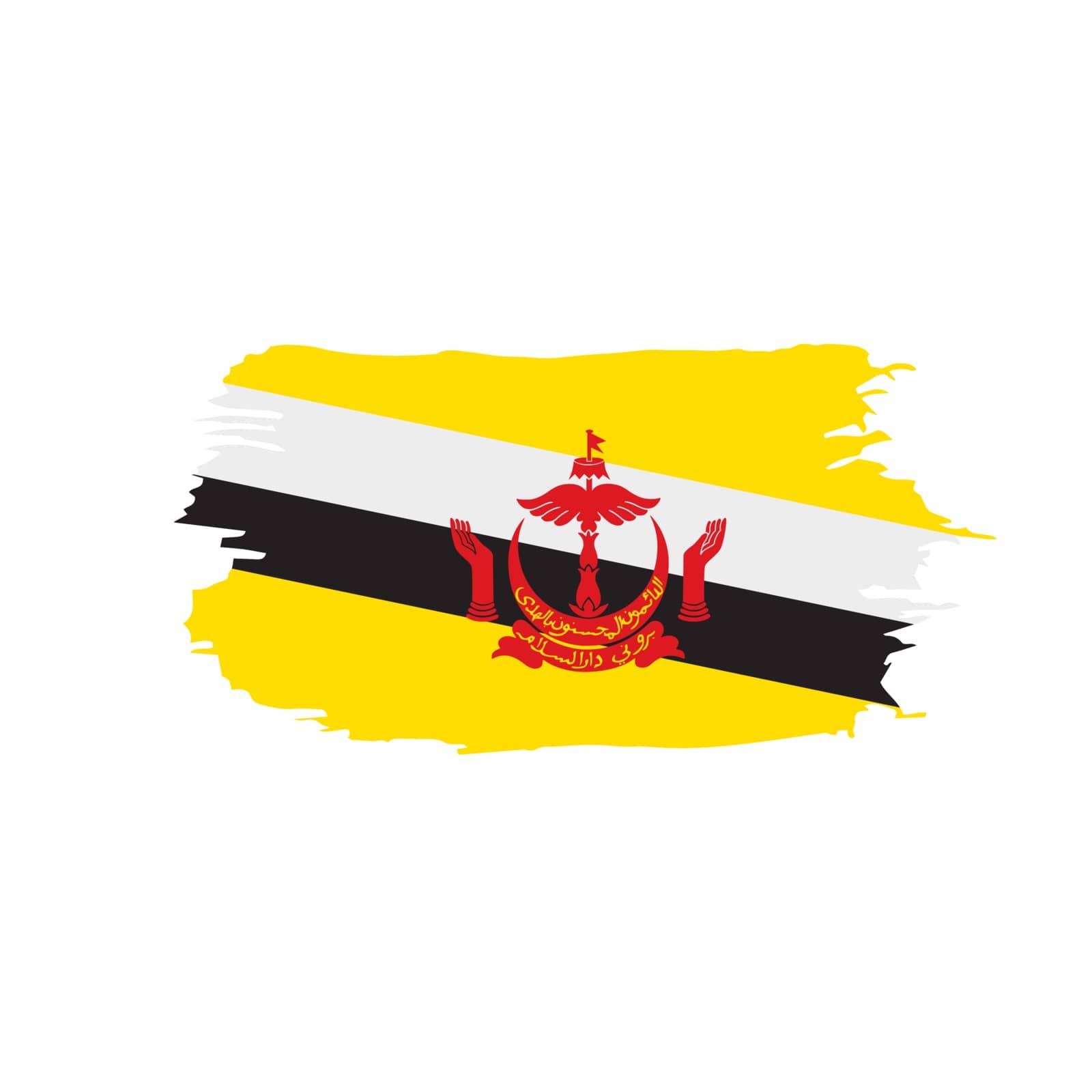 Brunei flag, vector illustration on a white background