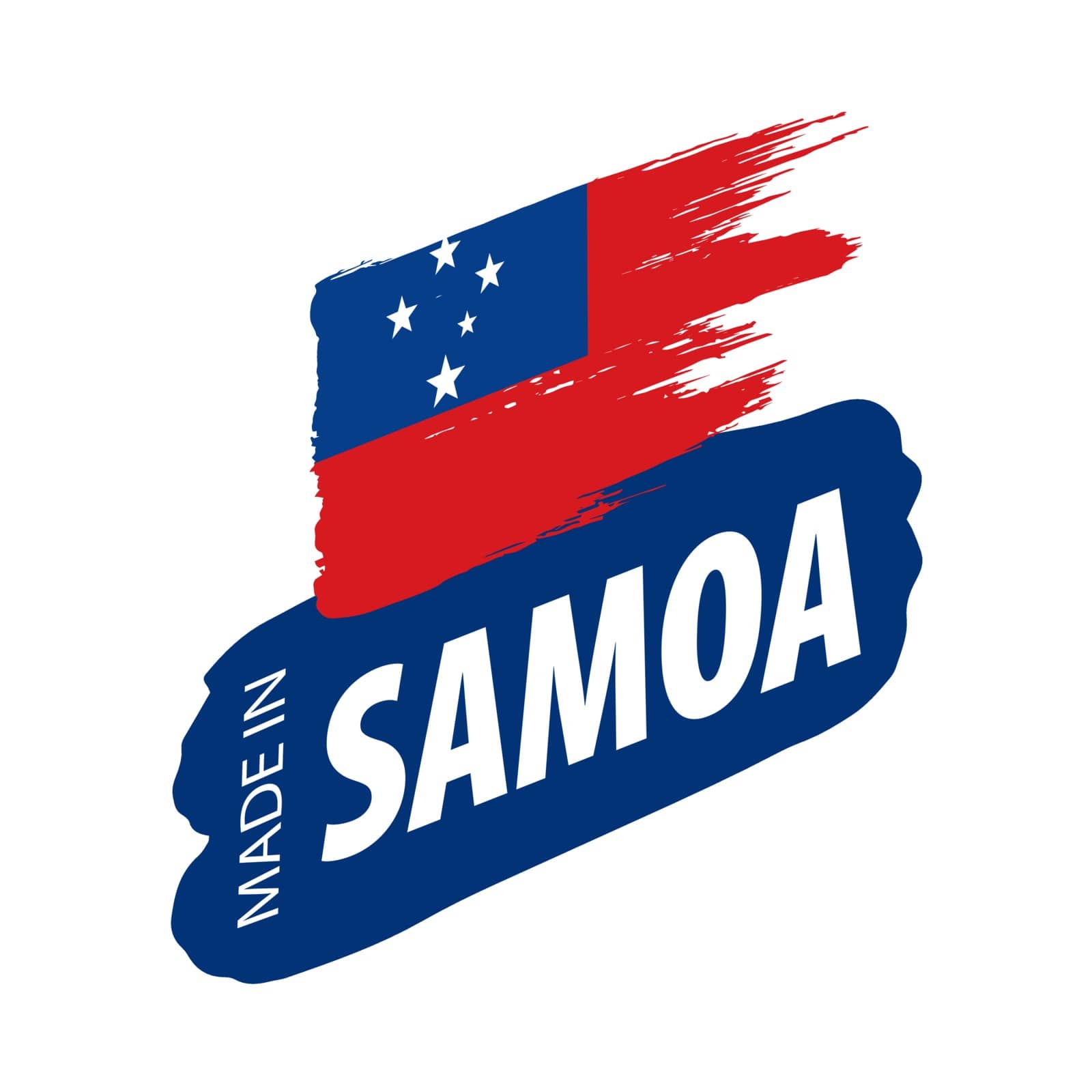 Samoa flag, vector illustration on a white background. by butenkow
