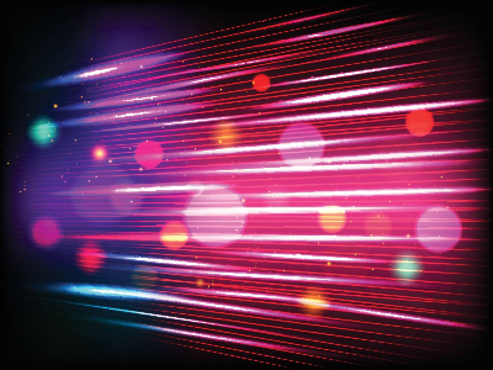 Speed motion background with light beams and bokeh effect for futuristic technology concept.