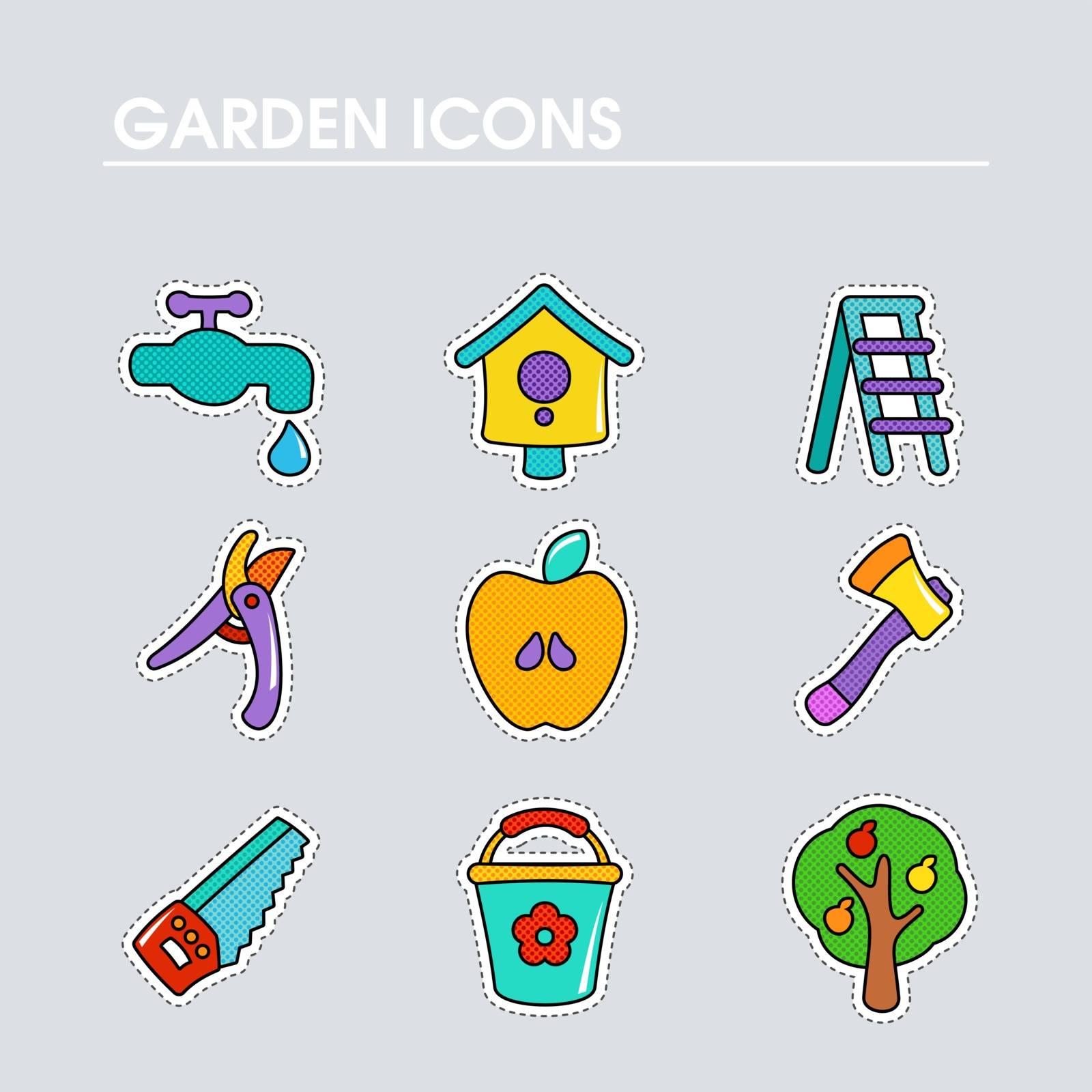 Garden Farm flat vector icon by nosik