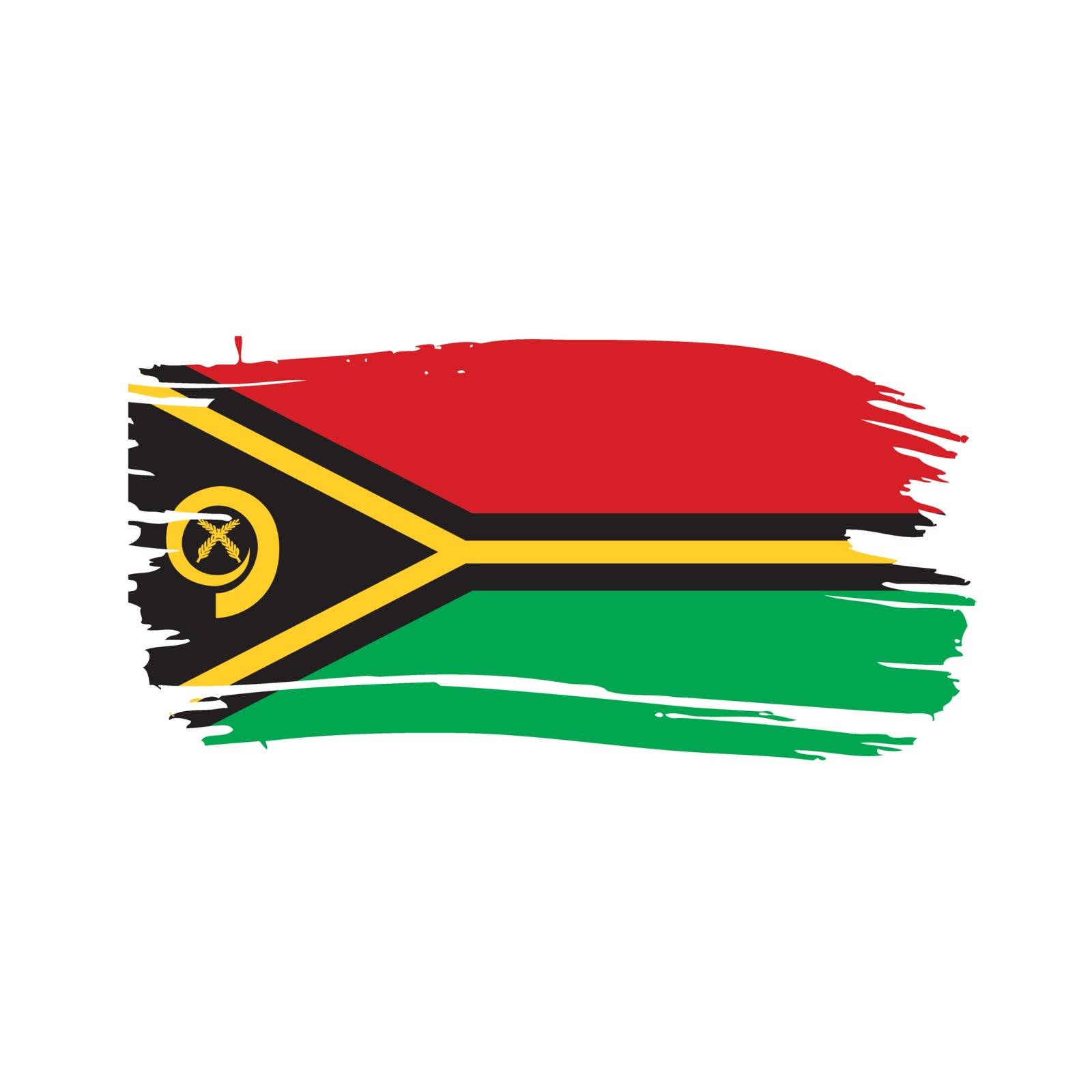Vanuatu flag, vector illustration on a white background