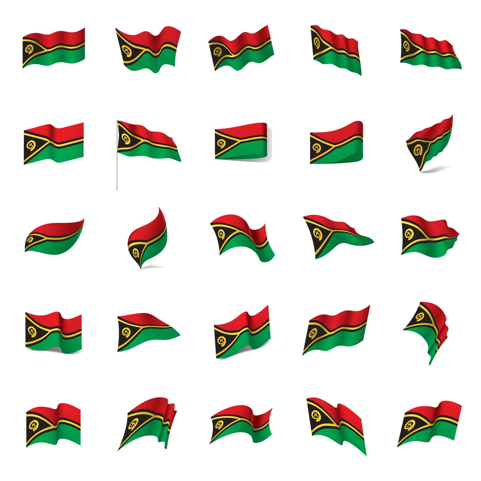 Vanuatu flag, vector illustration by butenkow