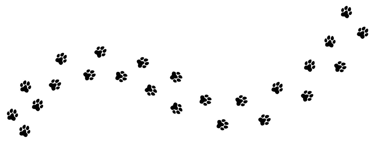 Cat or dog paw. Pet foot trail print by Elena_Garder