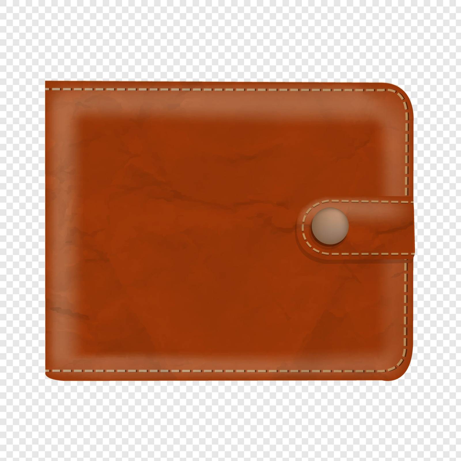 Wallet Isolated Transparent Background With Gradient Mesh, Vector Illustration
