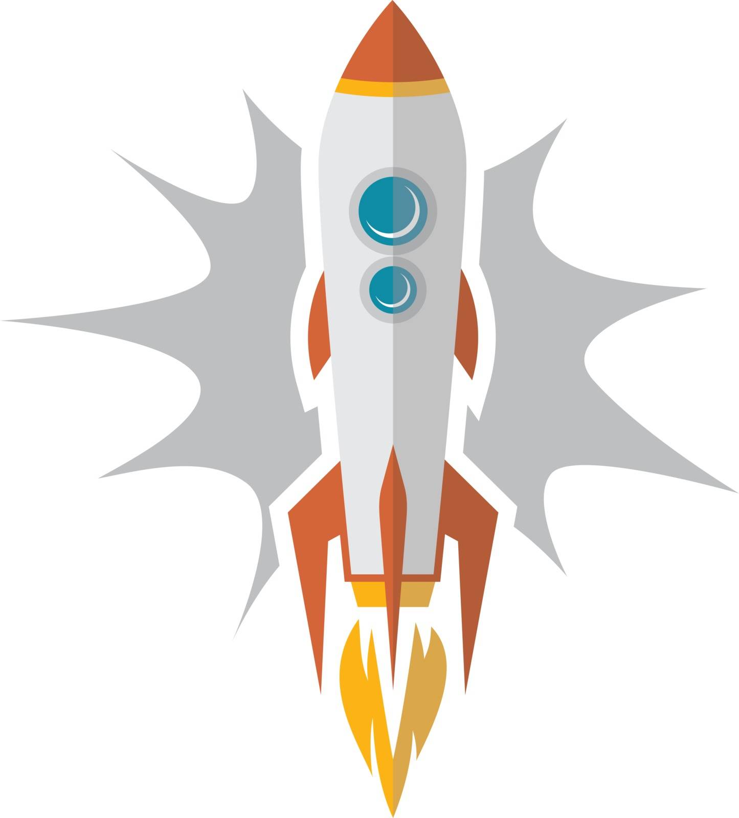 space travel rocket ship science vector art illustration