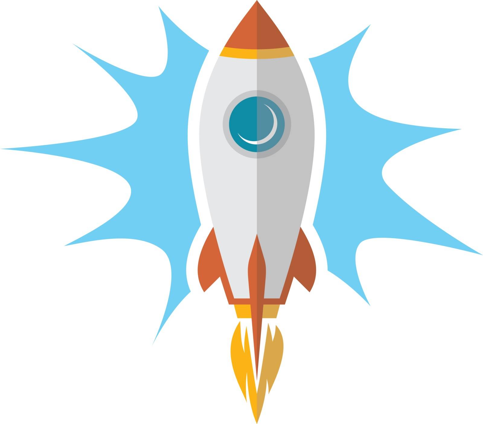 space travel rocket ship science vector art by vector1st