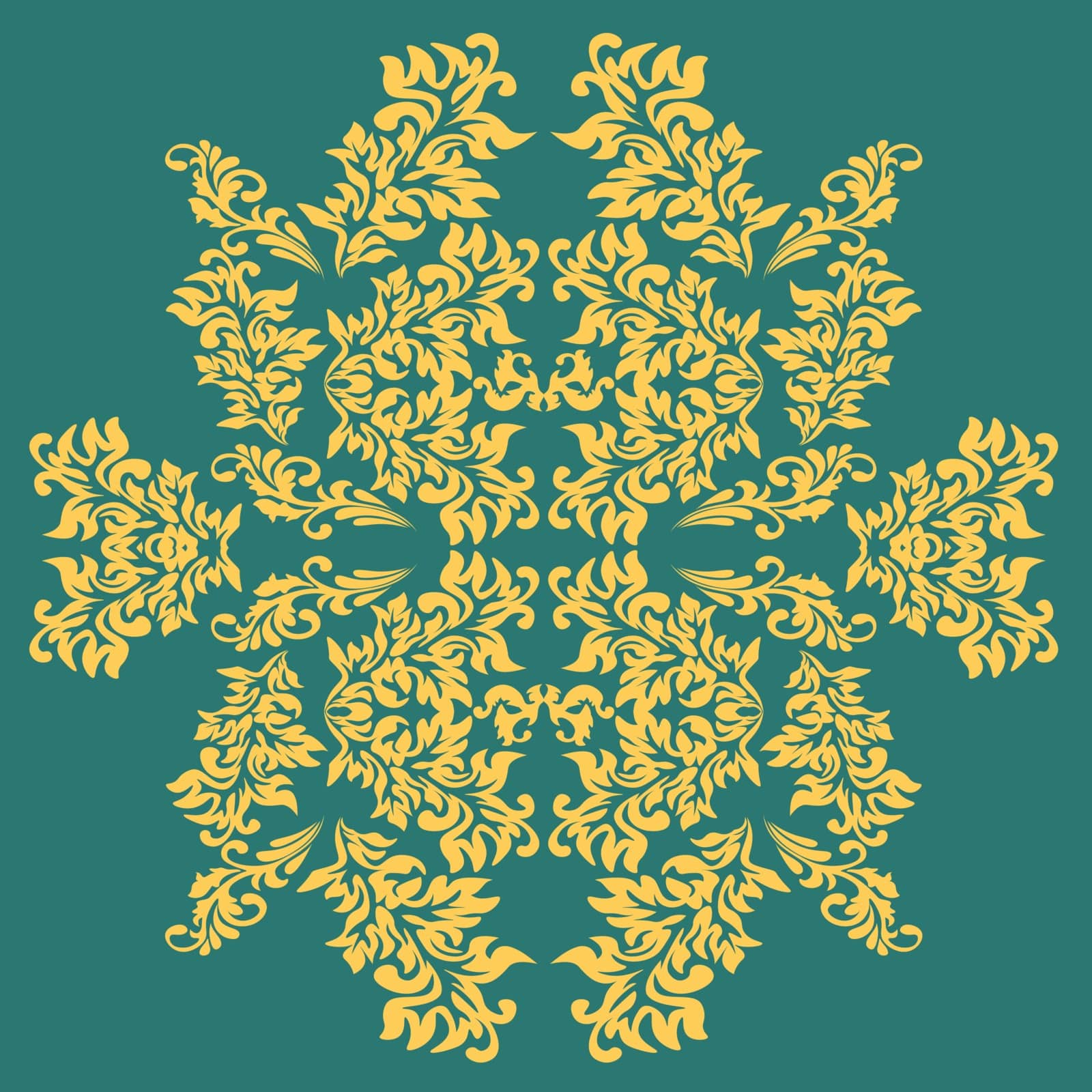 Decorative element traditional damask pattern. Vector eps 10. by Graffiti21