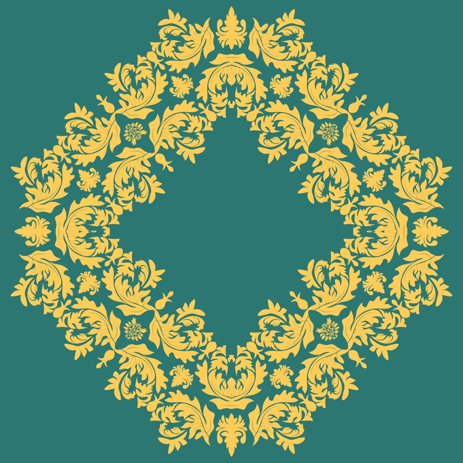 Decorative element traditional damask pattern. Vector eps 10. by Graffiti21