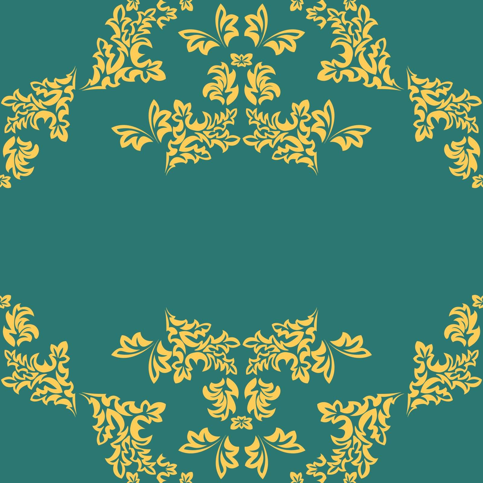Damask seamless Golden ornament. Traditional vector pattern. Classic oriental background