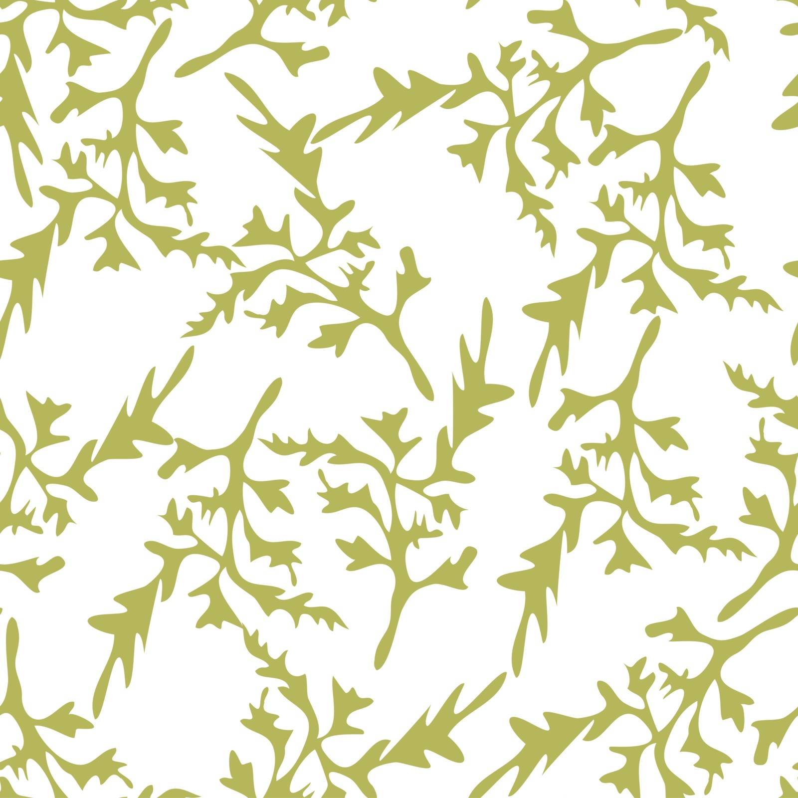 Green  leaves seamless background. vector design illustration.