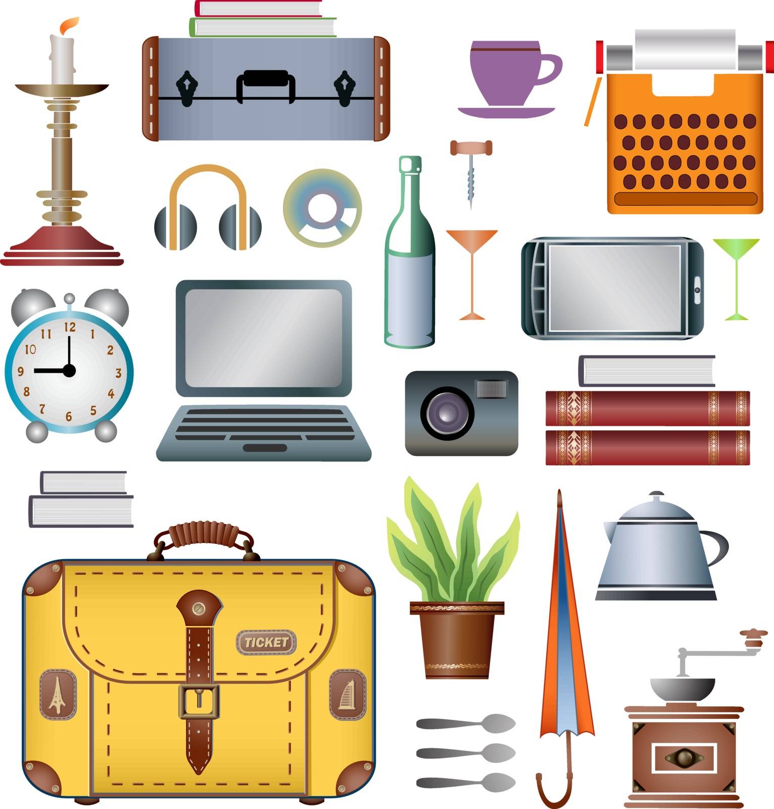 A set of vector elements of the household that may be needed in the journey
