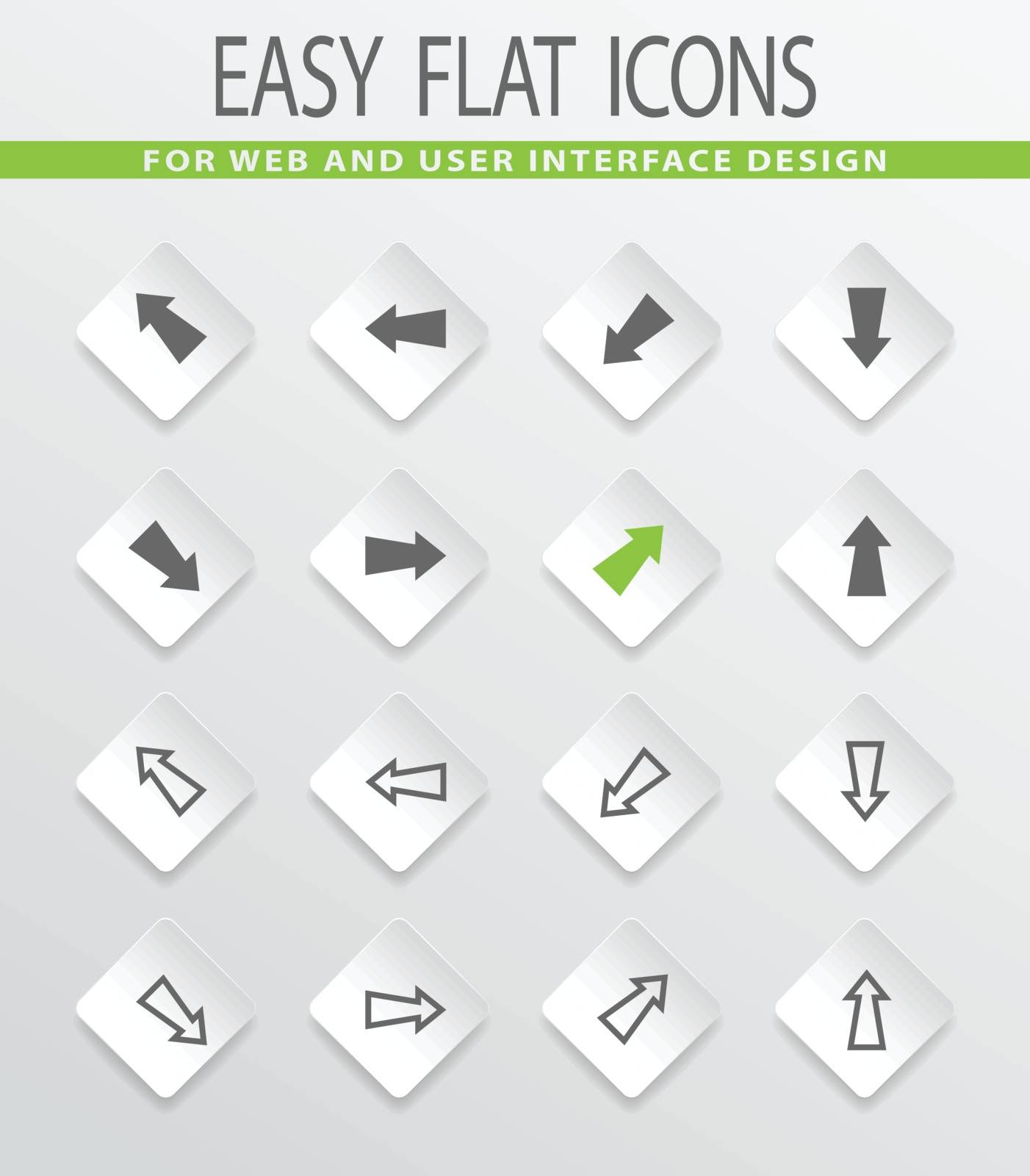 Arrows vector icons for user interface design