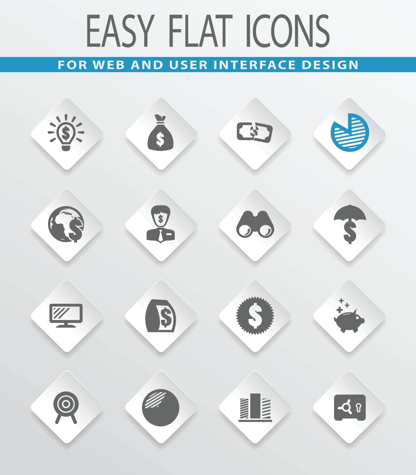 Business vector icons for user interface design