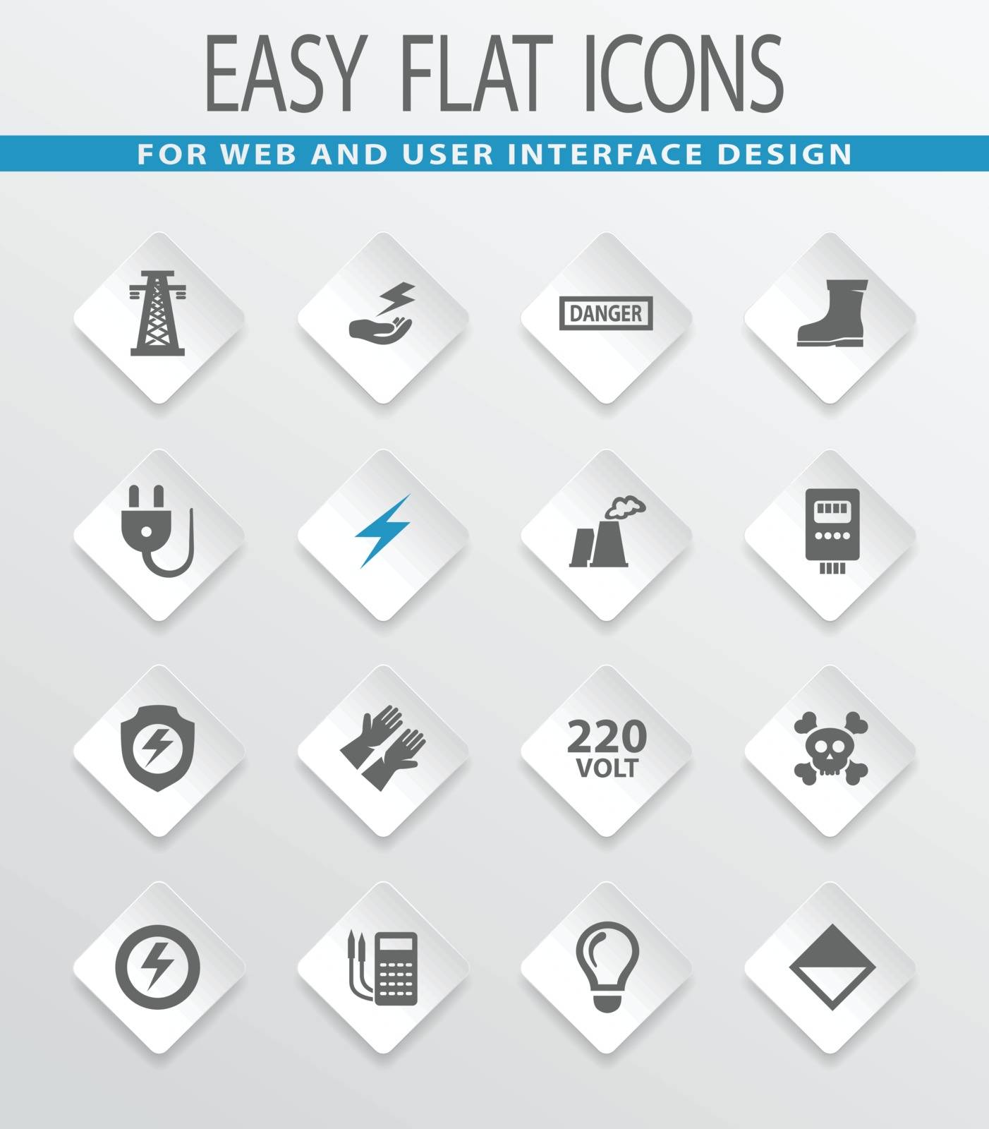 High voltage icons set by ayax